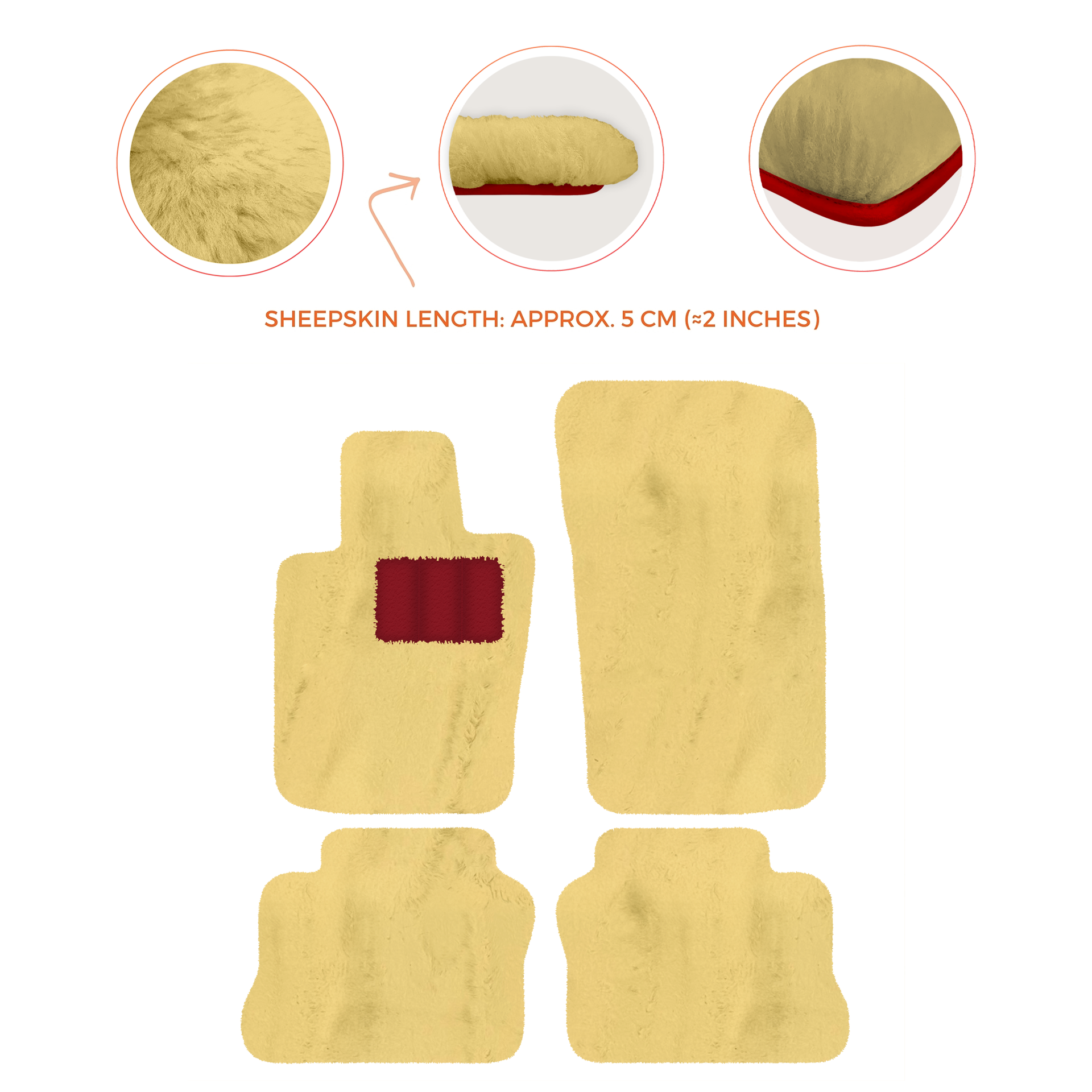 Luxurious Sheepskin Floor Mats for Porsche Panamera (2009-2016)