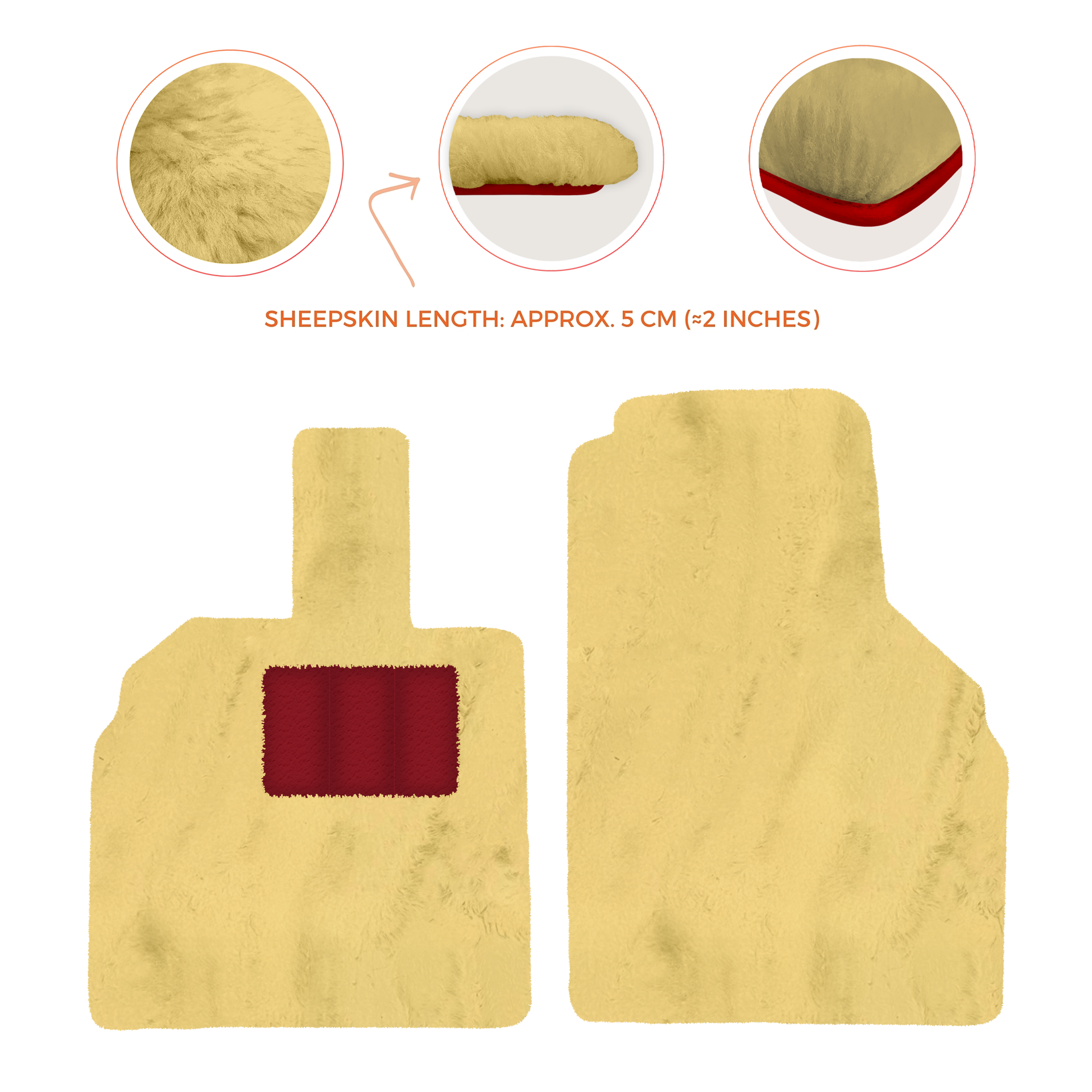 Premium Sheepskin Floor Mats for Lamborghini Aventador (2012-2022)