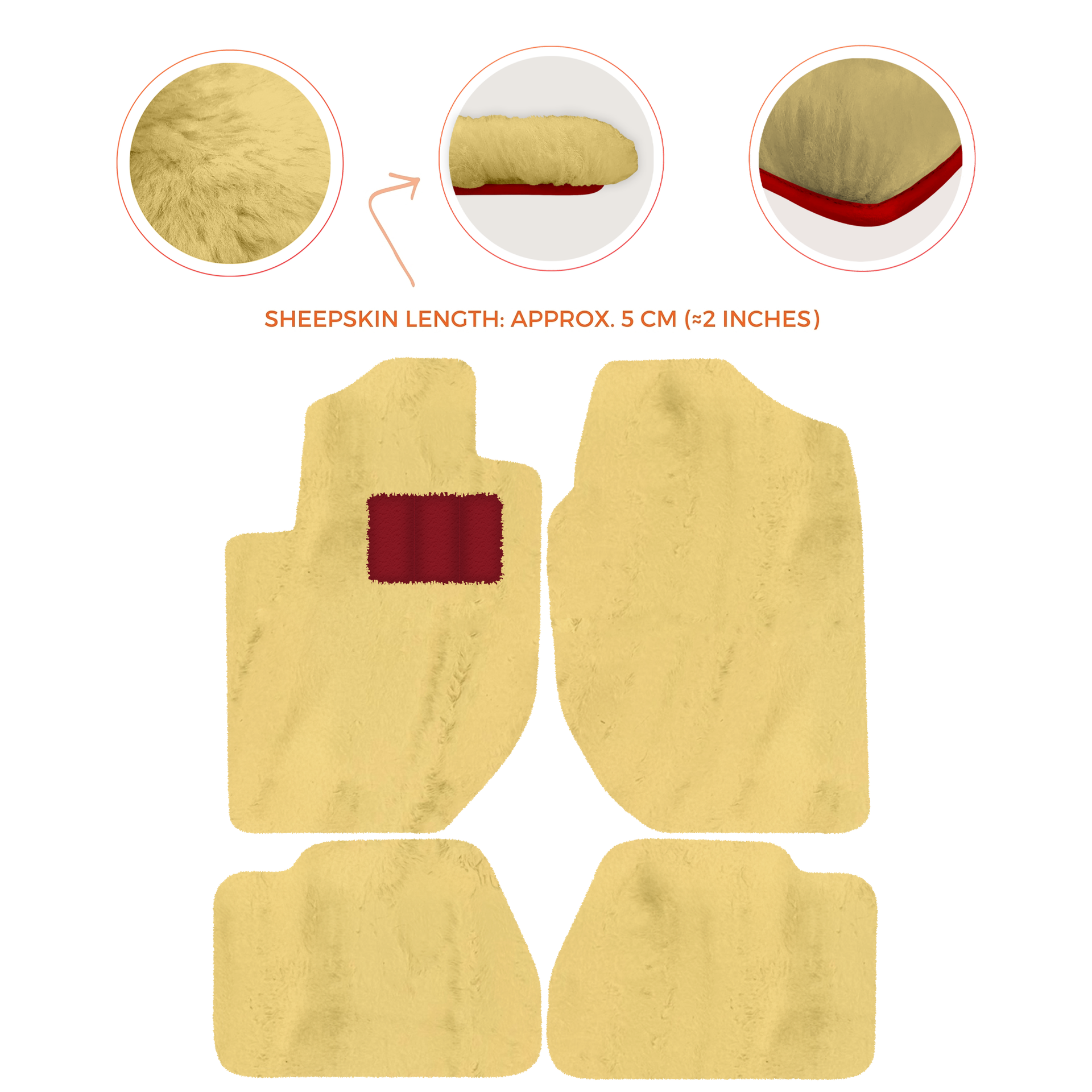 Premium Sheepskin Floor Mats for Land Rover Freelander (1997-2003)