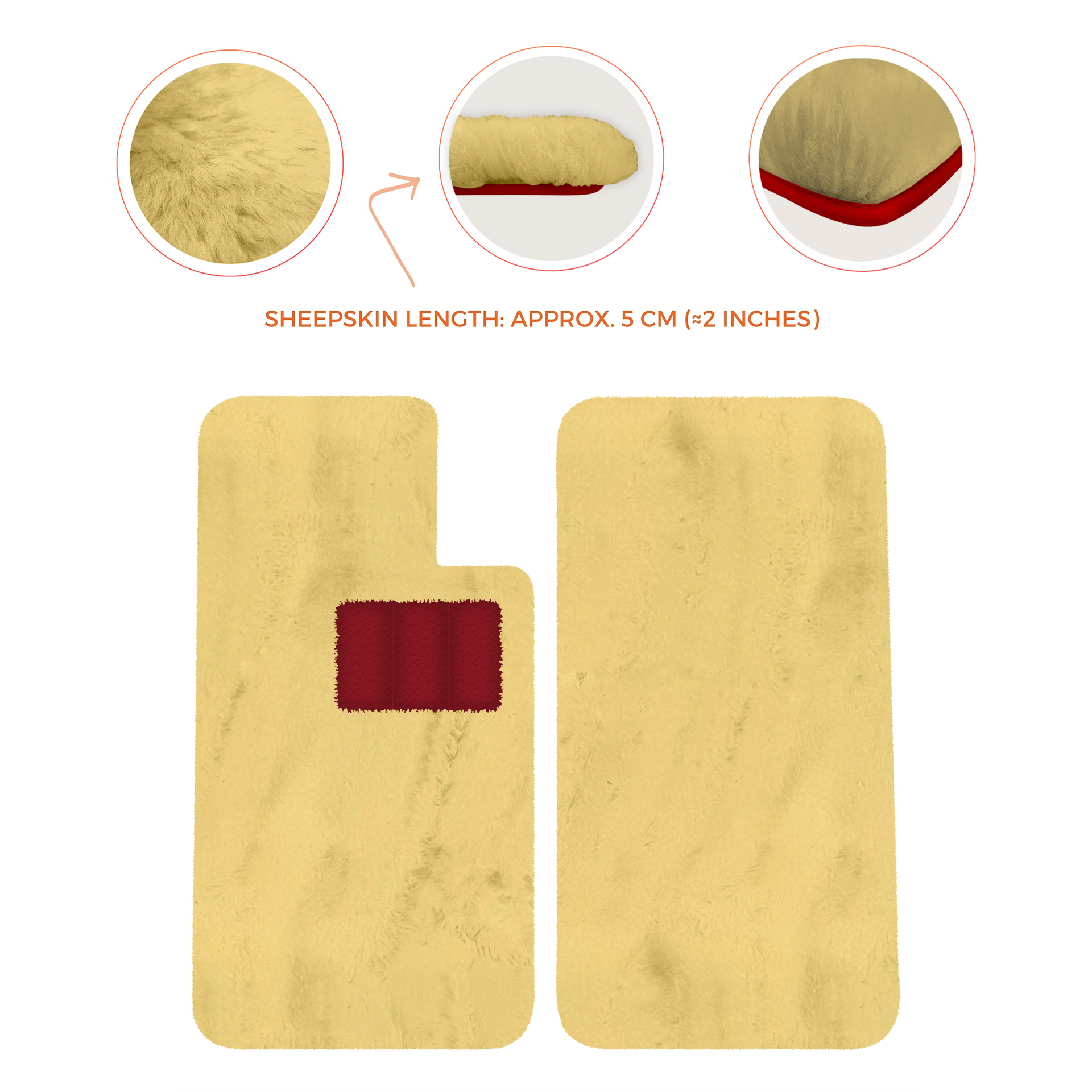 Premium Sheepskin Floor Mats for Aston Martin V8 Virage (1989-1995) Coupe