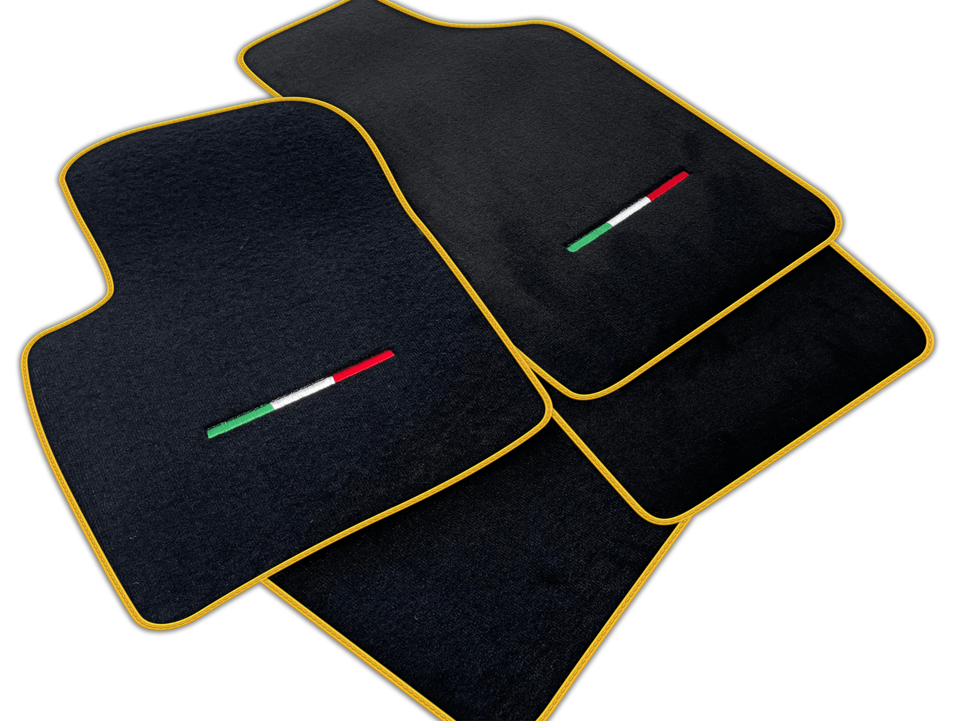 Italian Edition Black Floor Mats for Fiat 500L (2017-2024) Facelift