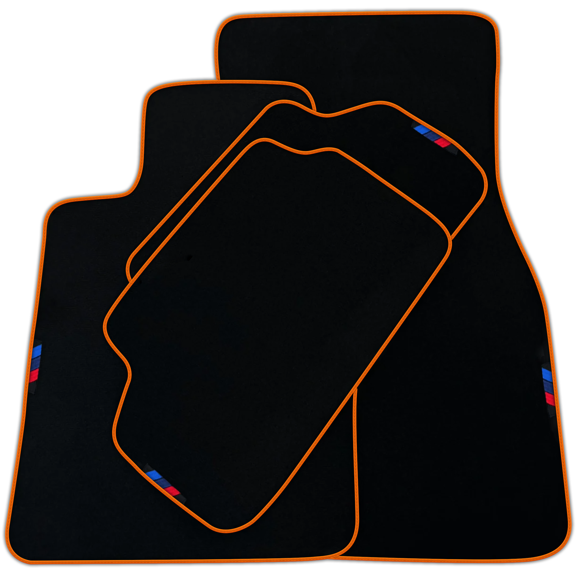 Black Floor Mats For BMW 3 Series E90 | Red Trim | Various Trim Colors