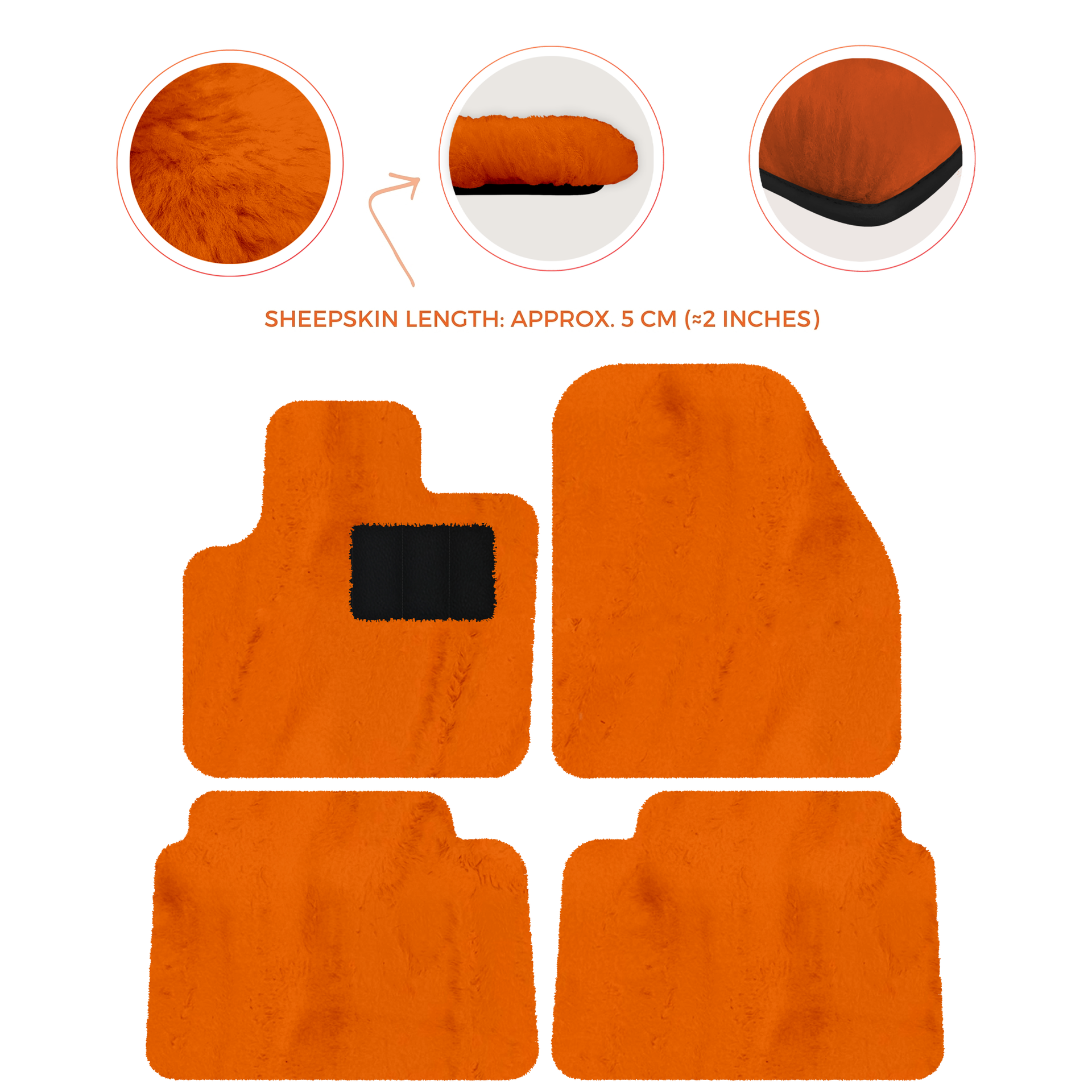 Luxury Sheepskin Floor Mats for Land Rover Discovery Sport (2015-2019)