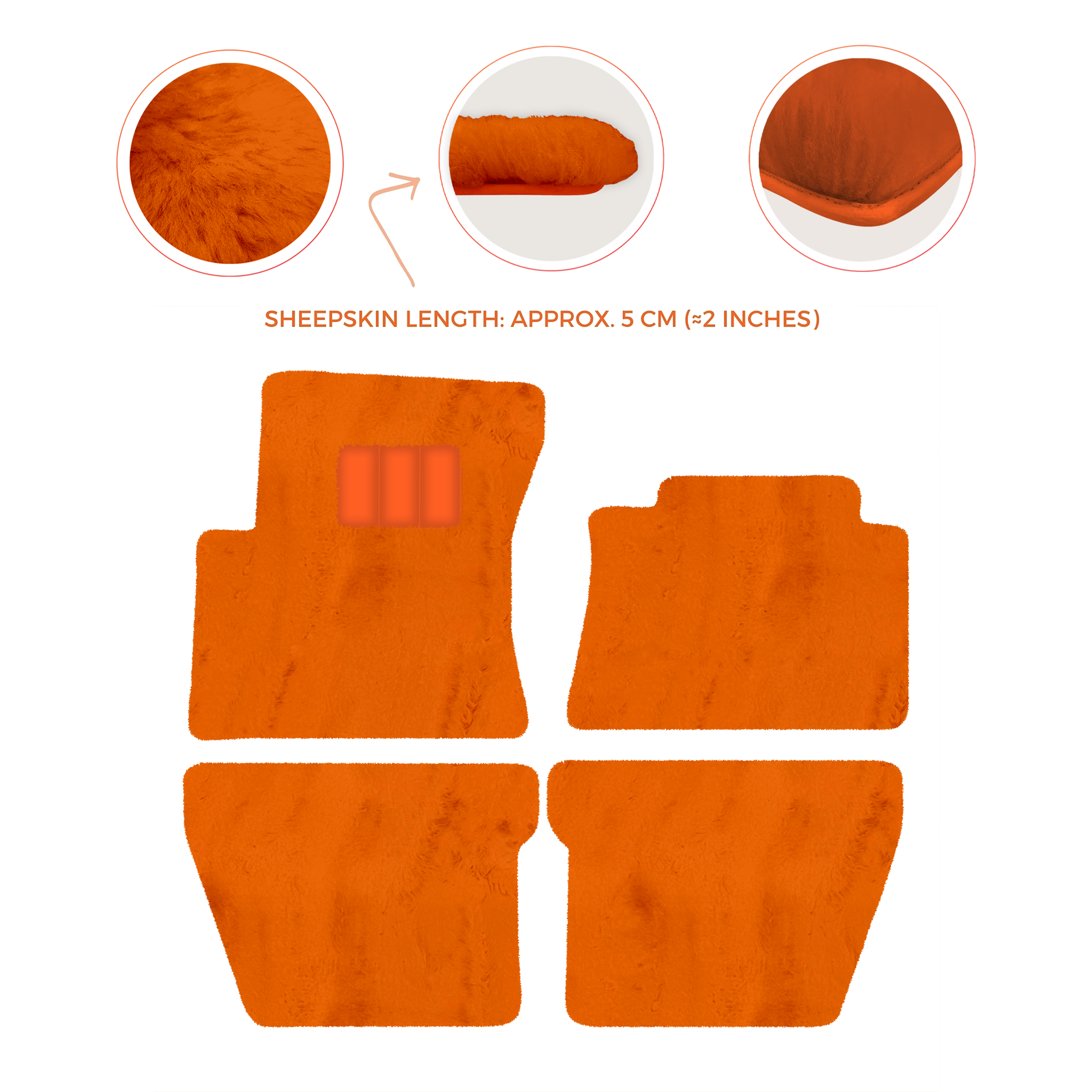 Premium Sheepskin Floor Mats for Bentley Flying Spur (2019-2023)