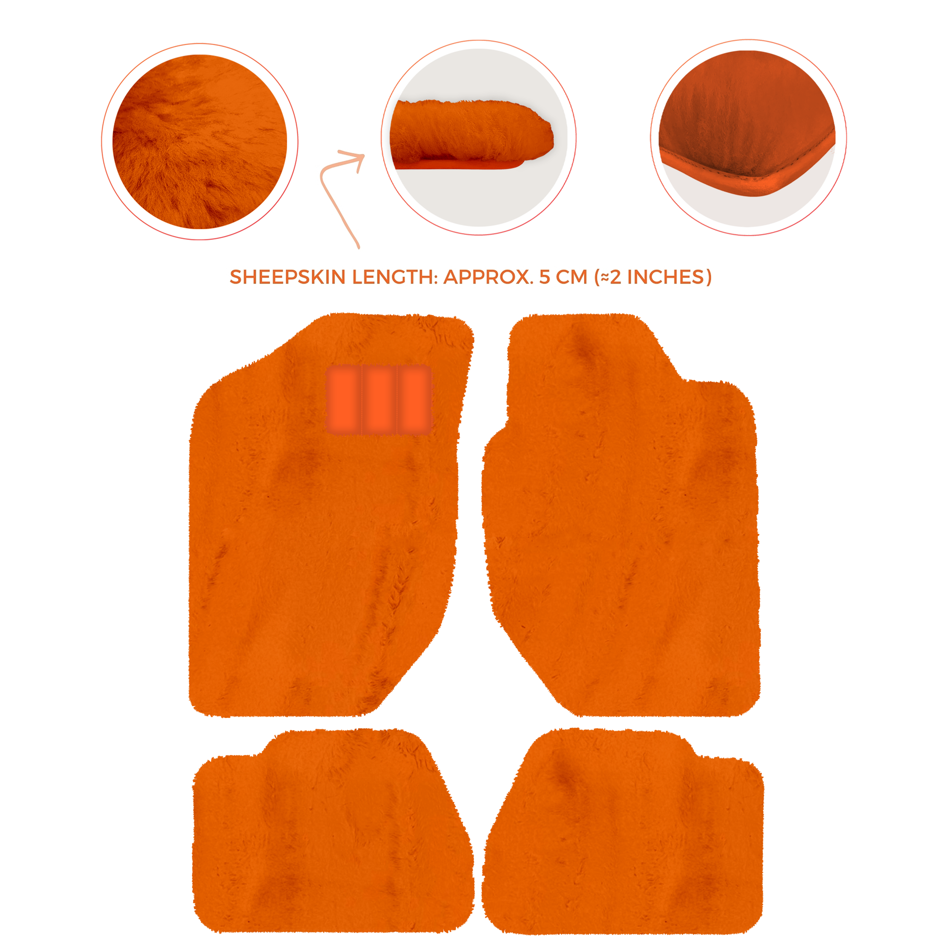 Luxury Sheepskin Floor Mats for Land Rover Discovery Sport (2015-2019)