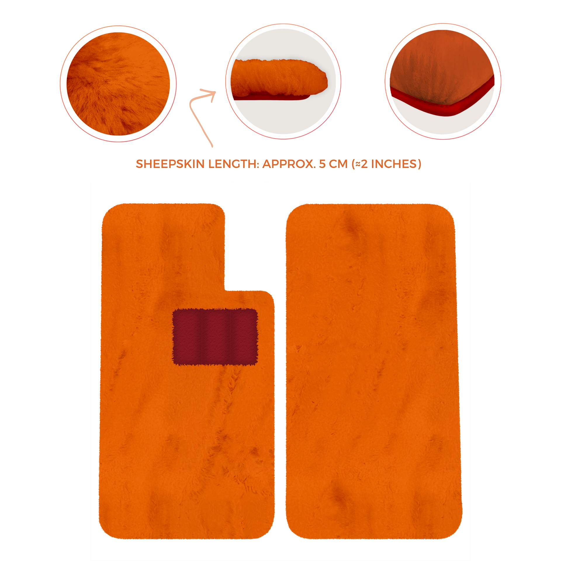 Premium Sheepskin Floor Mats for Aston Martin V8 Virage (1989-1995) Coupe