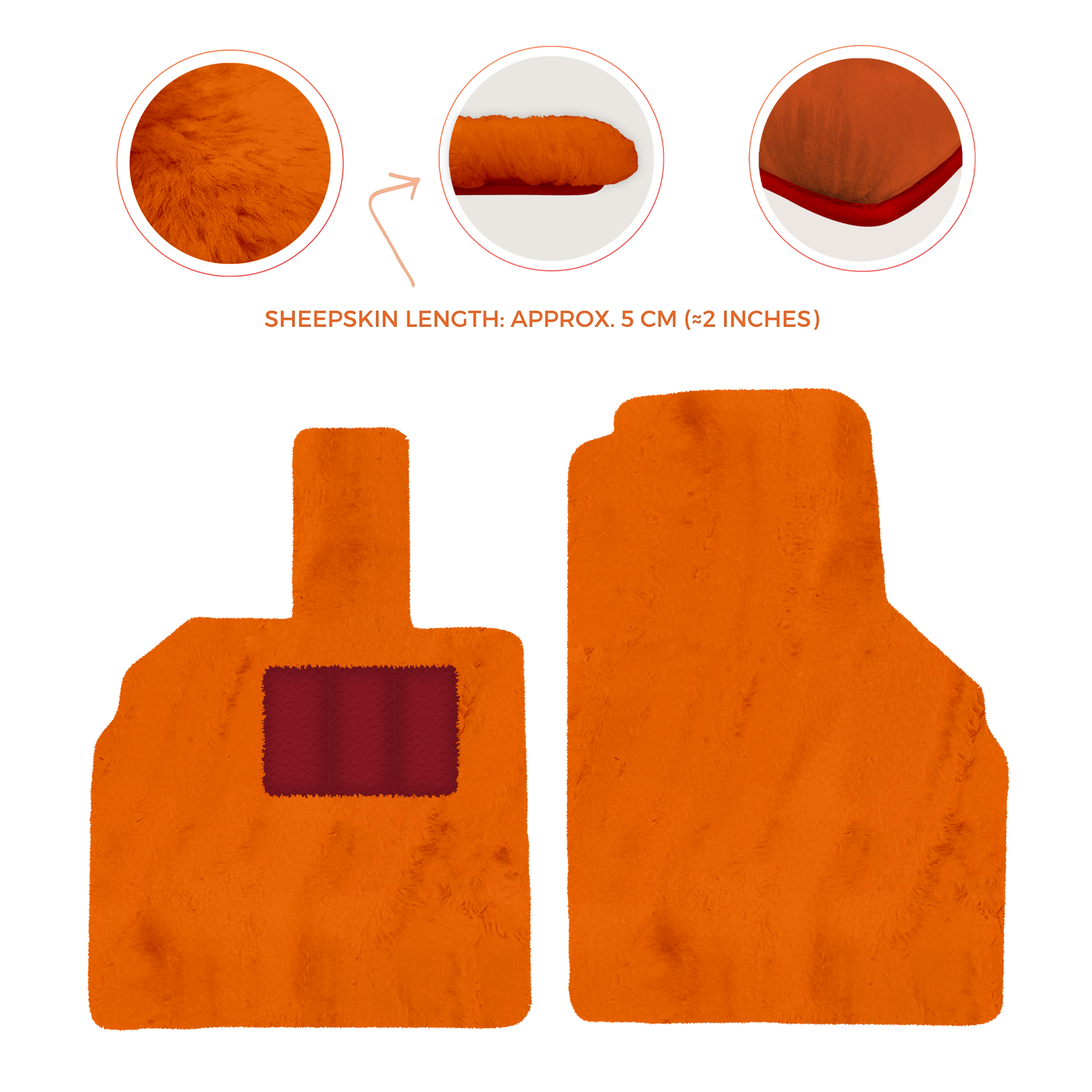 Premium Sheepskin Floor Mats for Lamborghini Aventador (2012-2022)