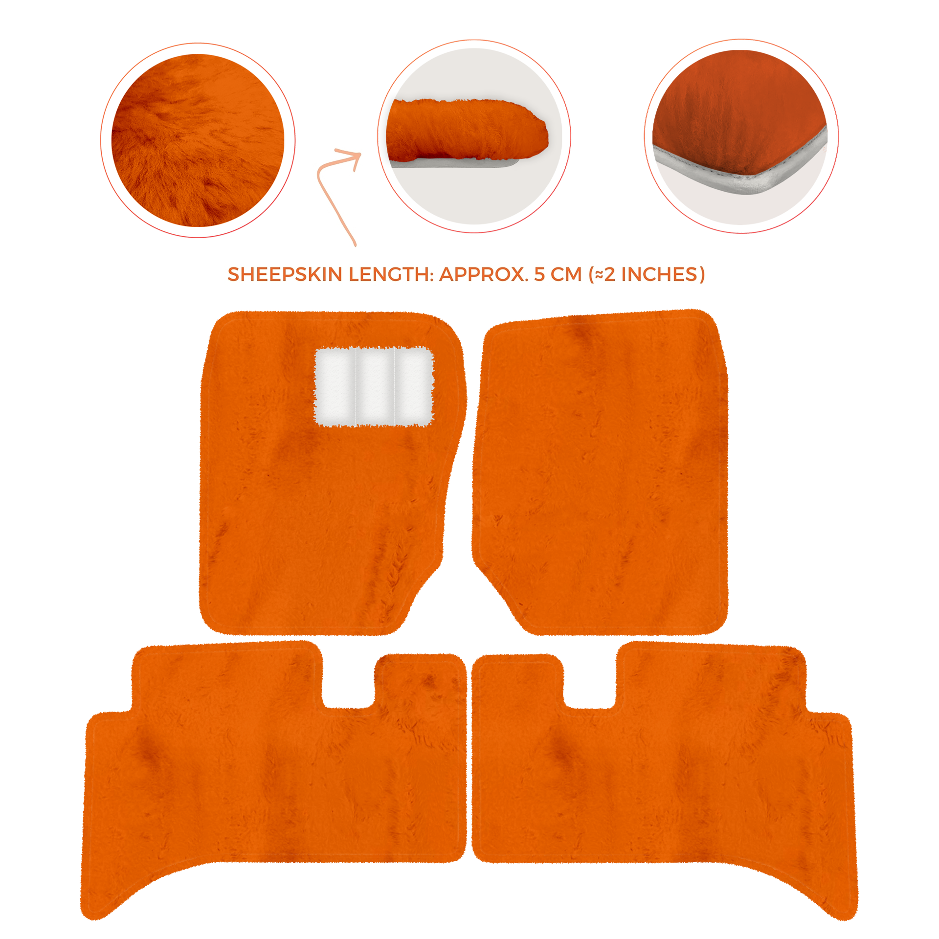 Premium Sheepskin Floor Mats for Range Rover Sport L460 (2022-2024)