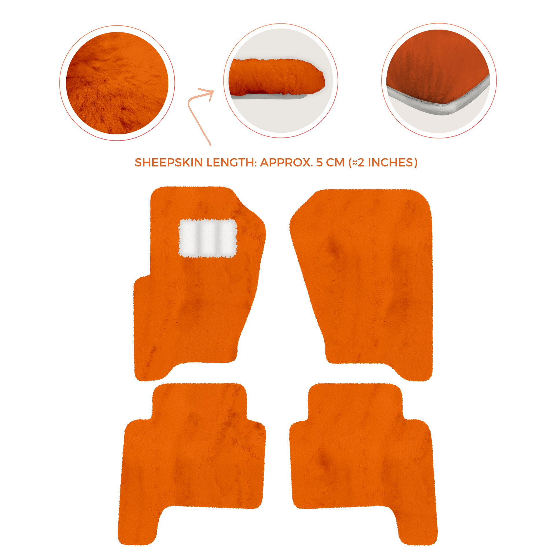 Luxury Sheepskin Floor Mats for Land Rover Discovery (2017-2026)