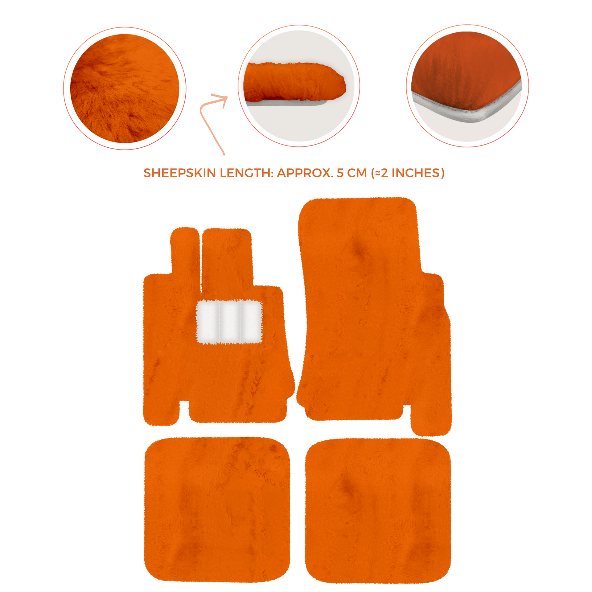 Premium Luxurious Sheepskin Floor Mats for Bentley Arnage (1998-2009)