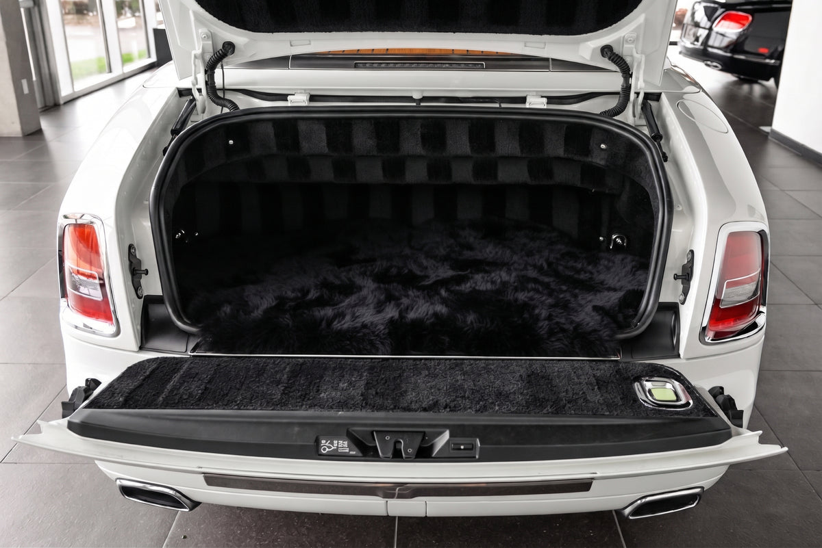 Black Floor Mats for Rolls Royce Phantom Drophead Coupe (2007-2016) with Golden Leather
