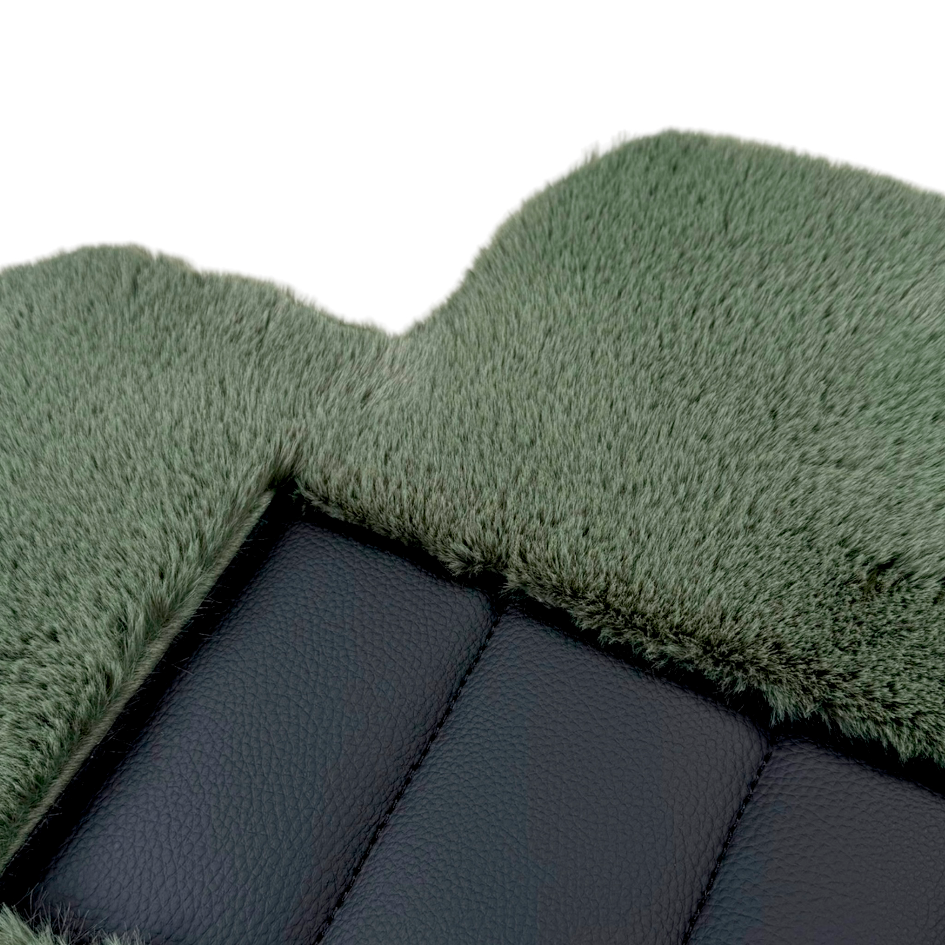 Genuine Light Green Sheepskin Floor Mats Bentley Arnage Green Label (1998-2009)