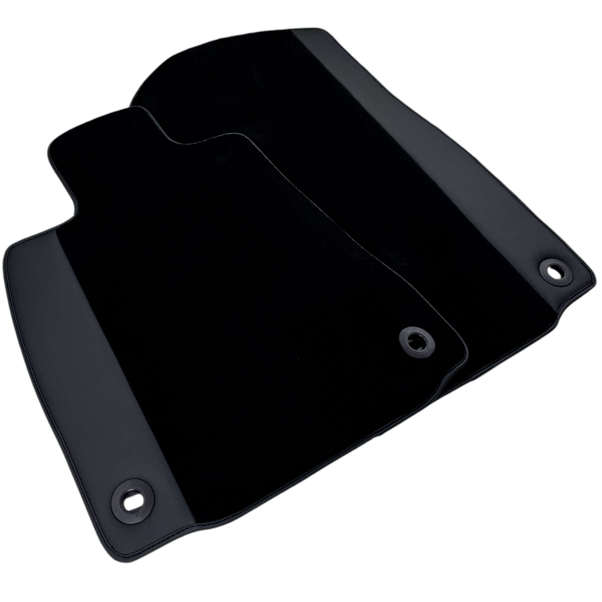 Black Floor Mats for Lexus RC-F (2015-2024) with Leather