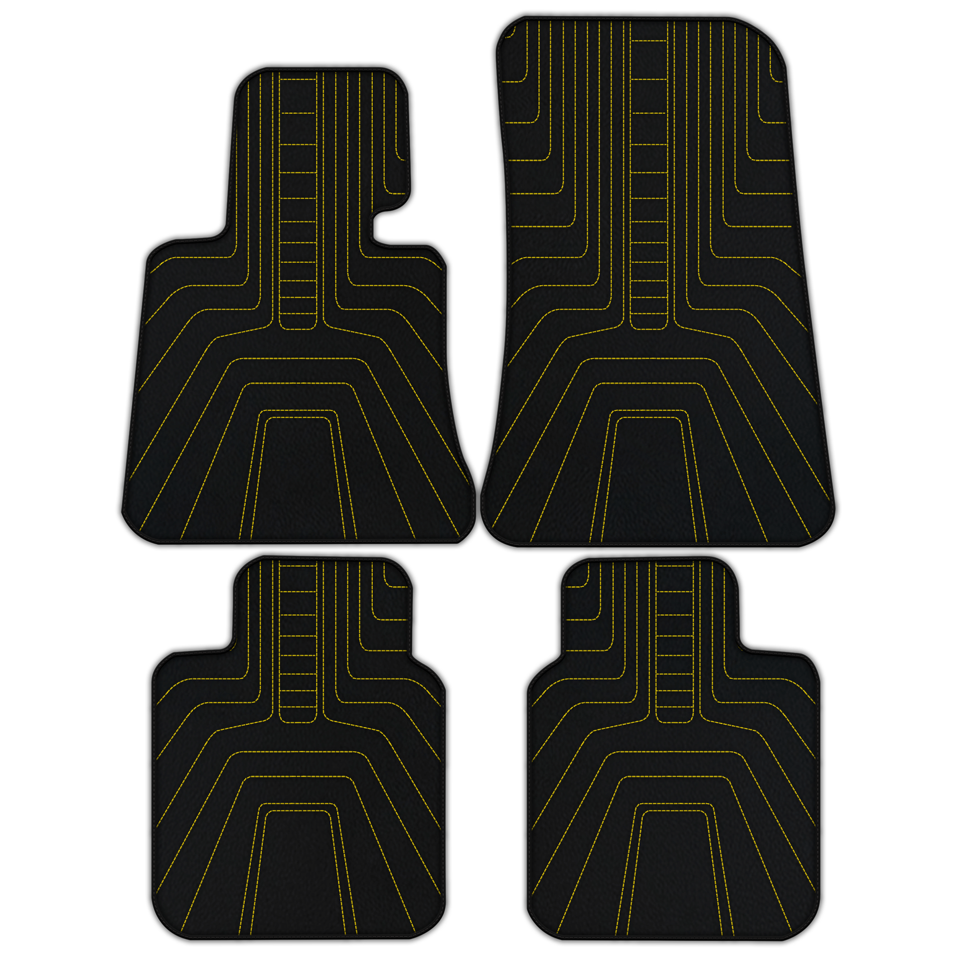Customizable Leather Floor Mats with Vertical Hex Pattern for Rolls Royce Phantom Drophead Coupe (2007-2016) - AutoWin