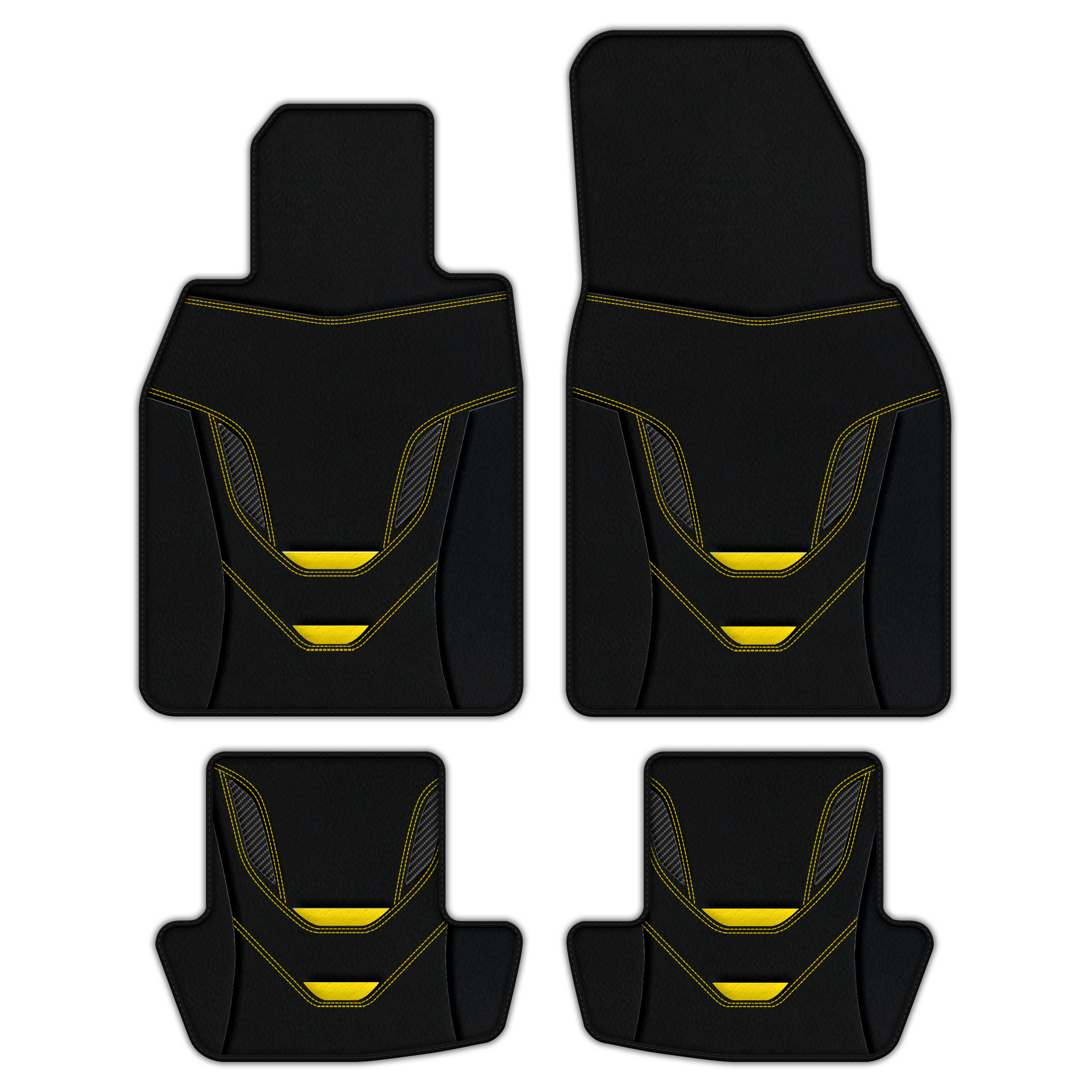 Tappetini in pelle personalizzabili con motivo esagonale Viper per Porsche 911 - 992 (2019-2026)