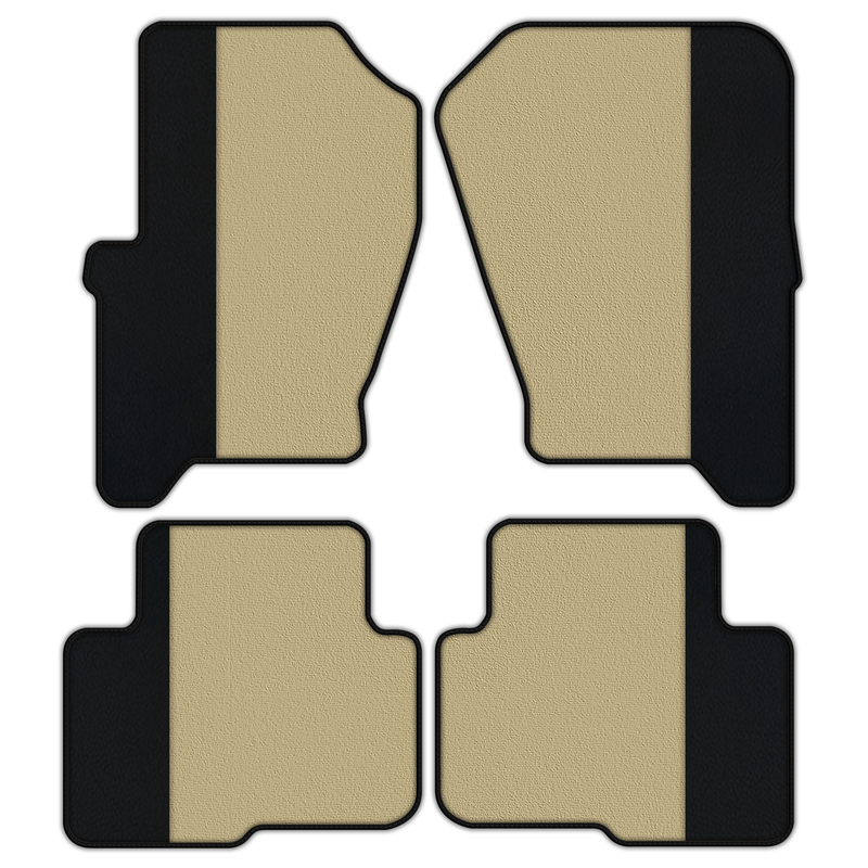 Anpassbare Fußmatten aus Teppich mit Leder für Land Rover Discovery (2004-2009)