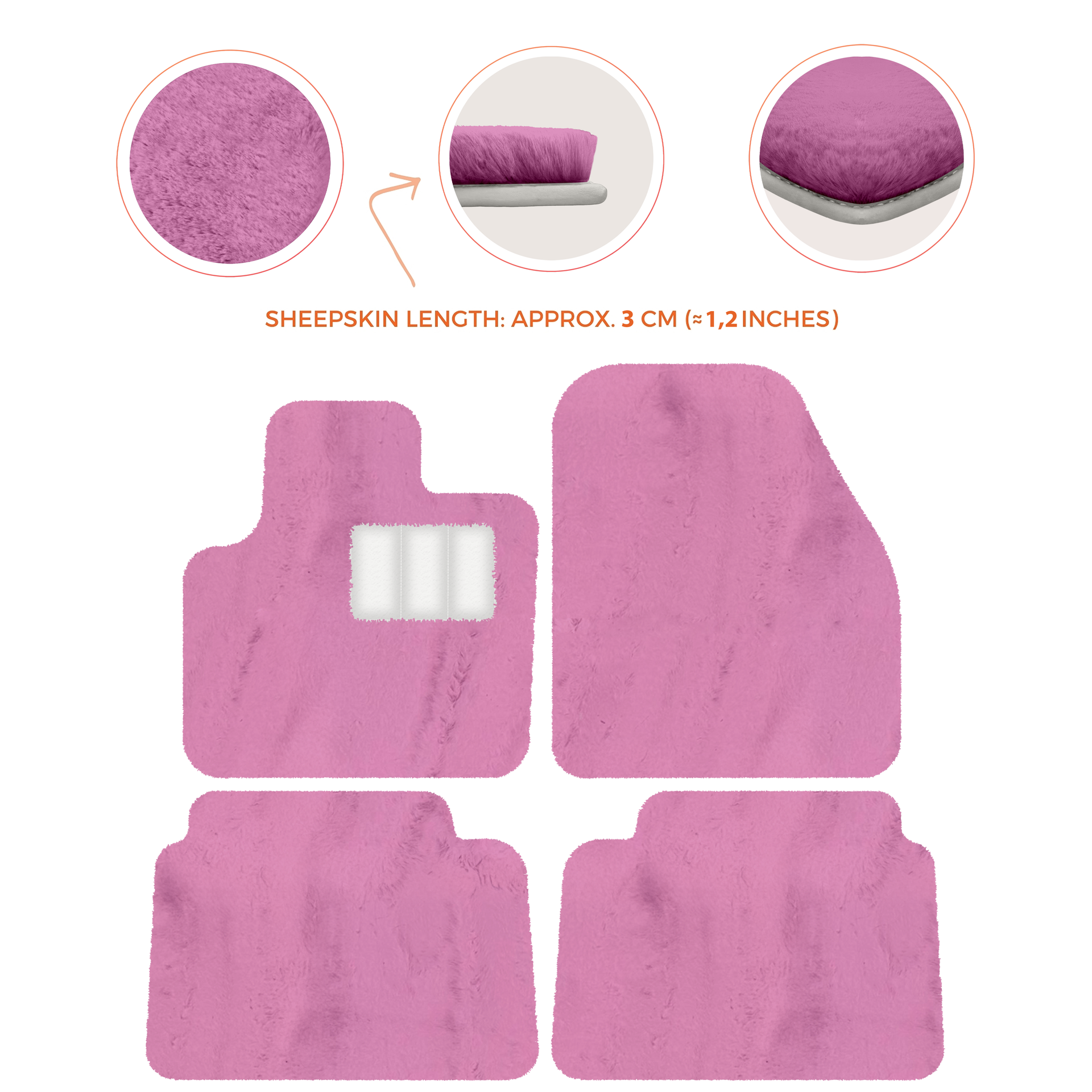 Luxury Sheepskin Floor Mats for Land Rover Discovery Sport (2015-2019)