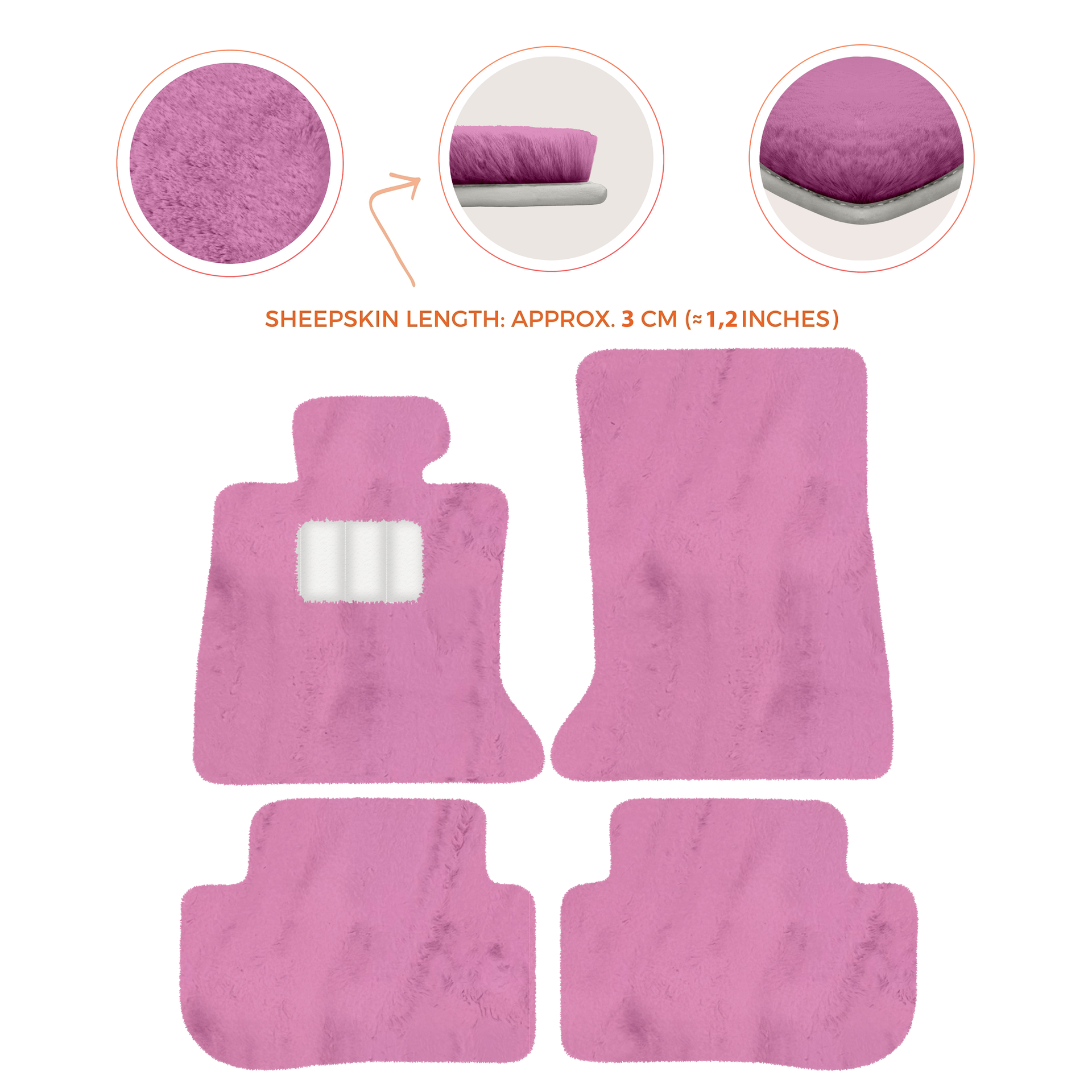 Premium Sheepskin Floor Mats for Rolls-Royce RR2 Dawn (2015-2023)