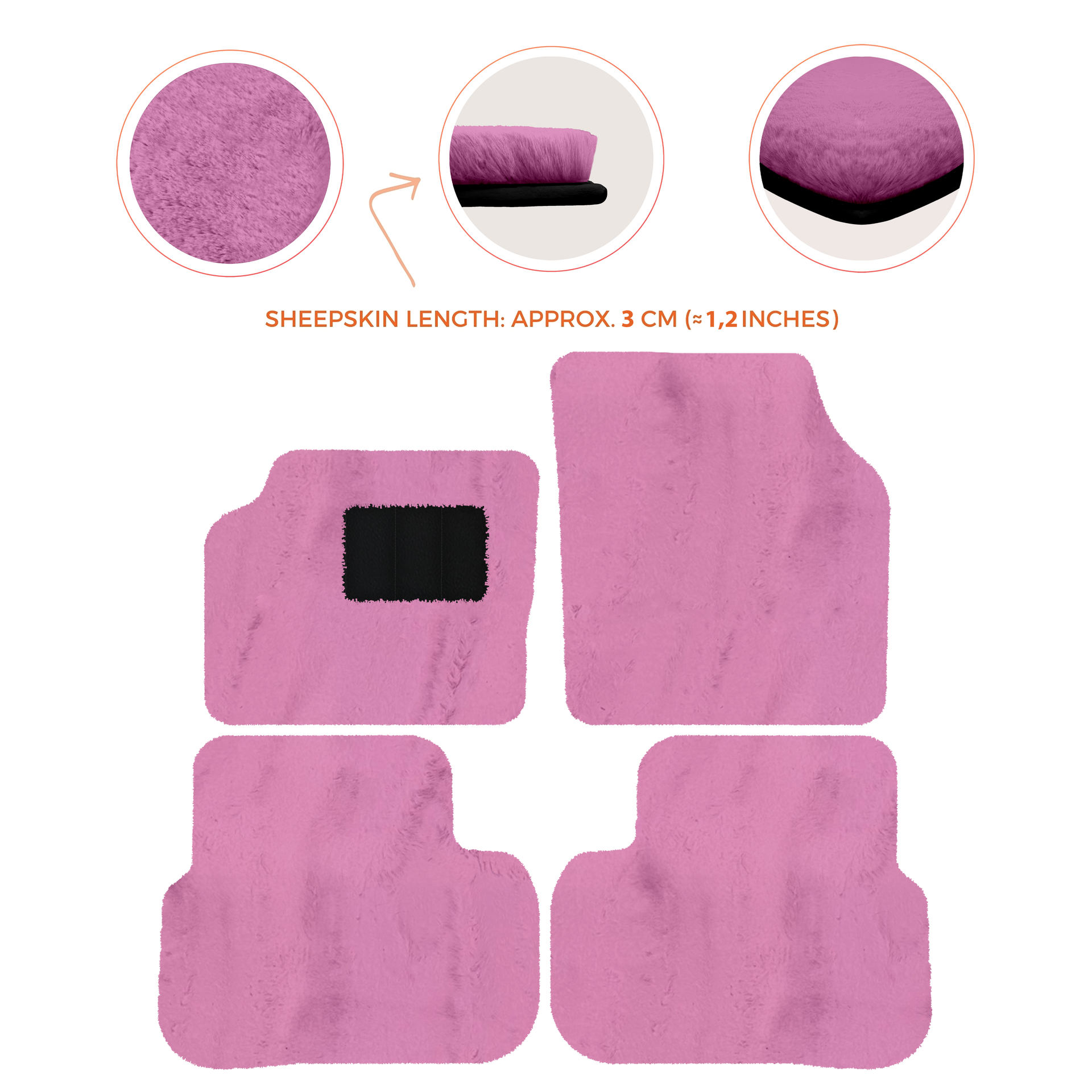 Luxury Sheepskin Floor Mats for Aston Martin V8 Coupe (1996-2000)