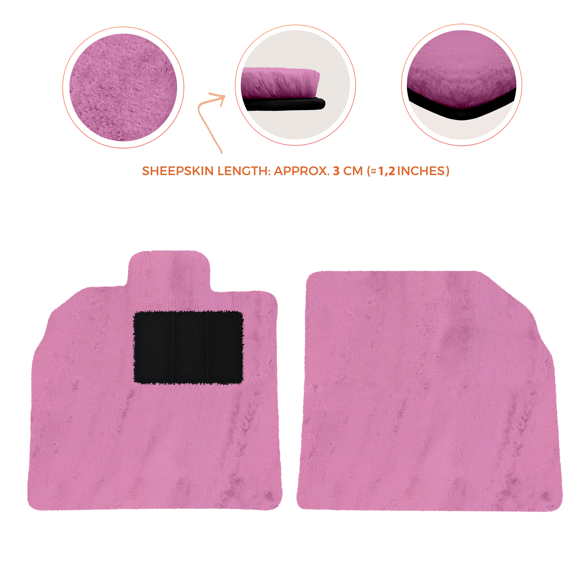 Customizable Black Floor Mats for Lamborghini Aventador SV | Orange Edition - AutoWin.EU