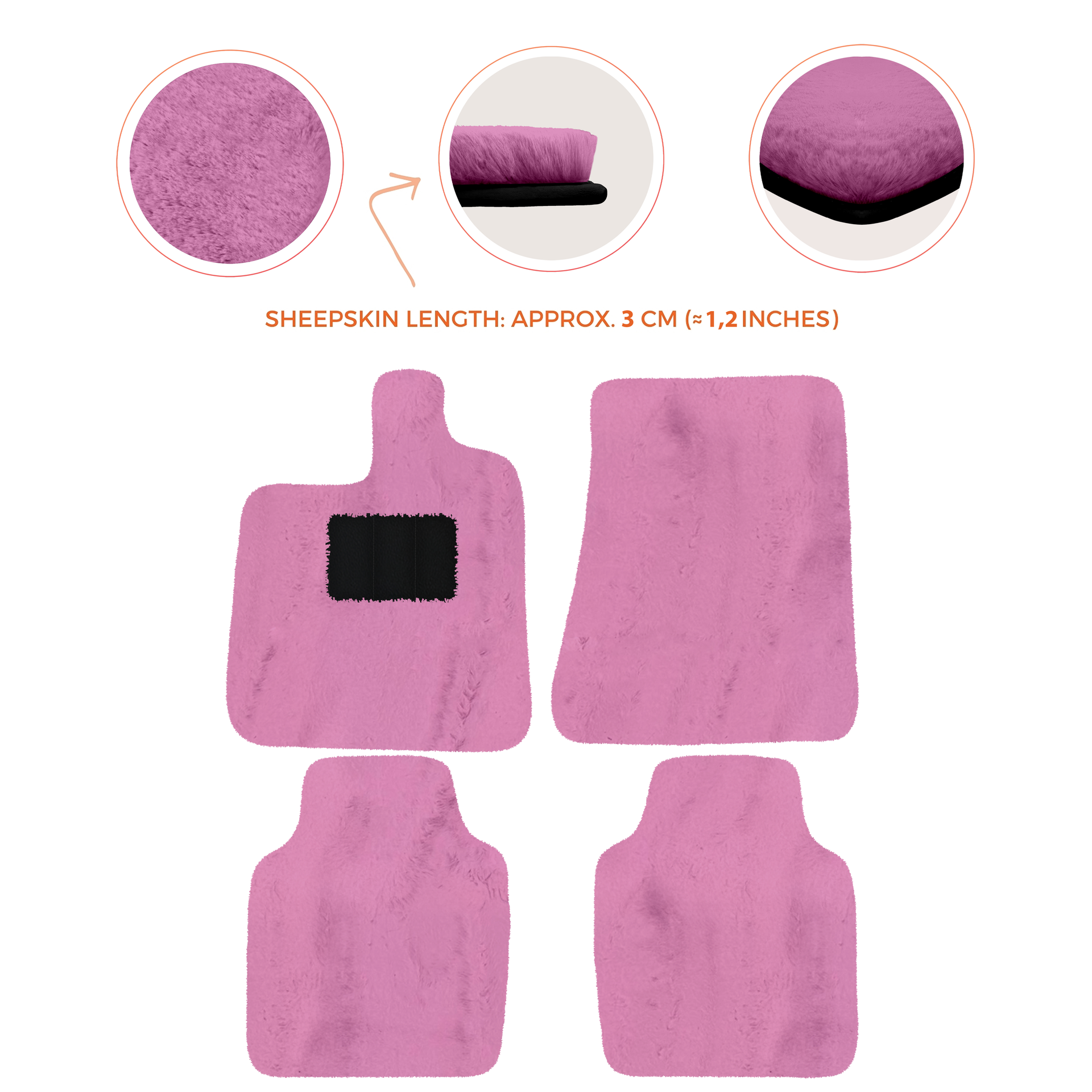 Premium Luxury Sheepskin Floor Mats for Ferrari Roma (2021-2024)