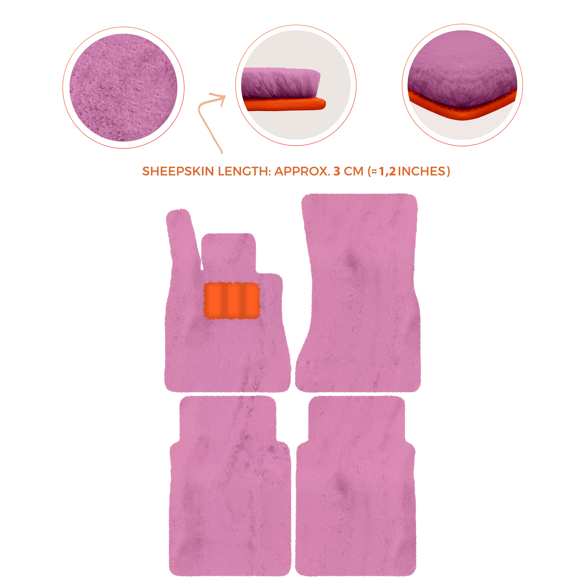 Luxury Sheepskin Floor Mats for Mercedes-Benz G-Class W463 (2018-2023)