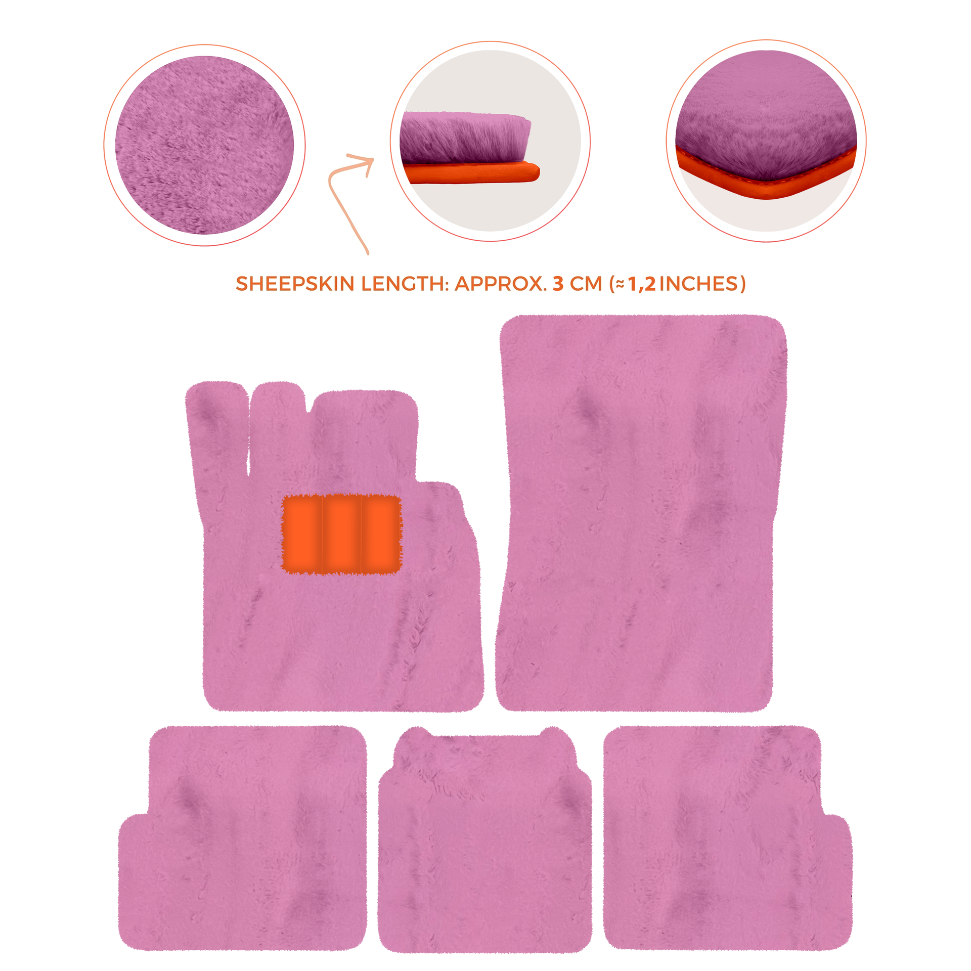 Premium Sheepskin Floor Mats for Ferrari 296 GTS (2022-2025)