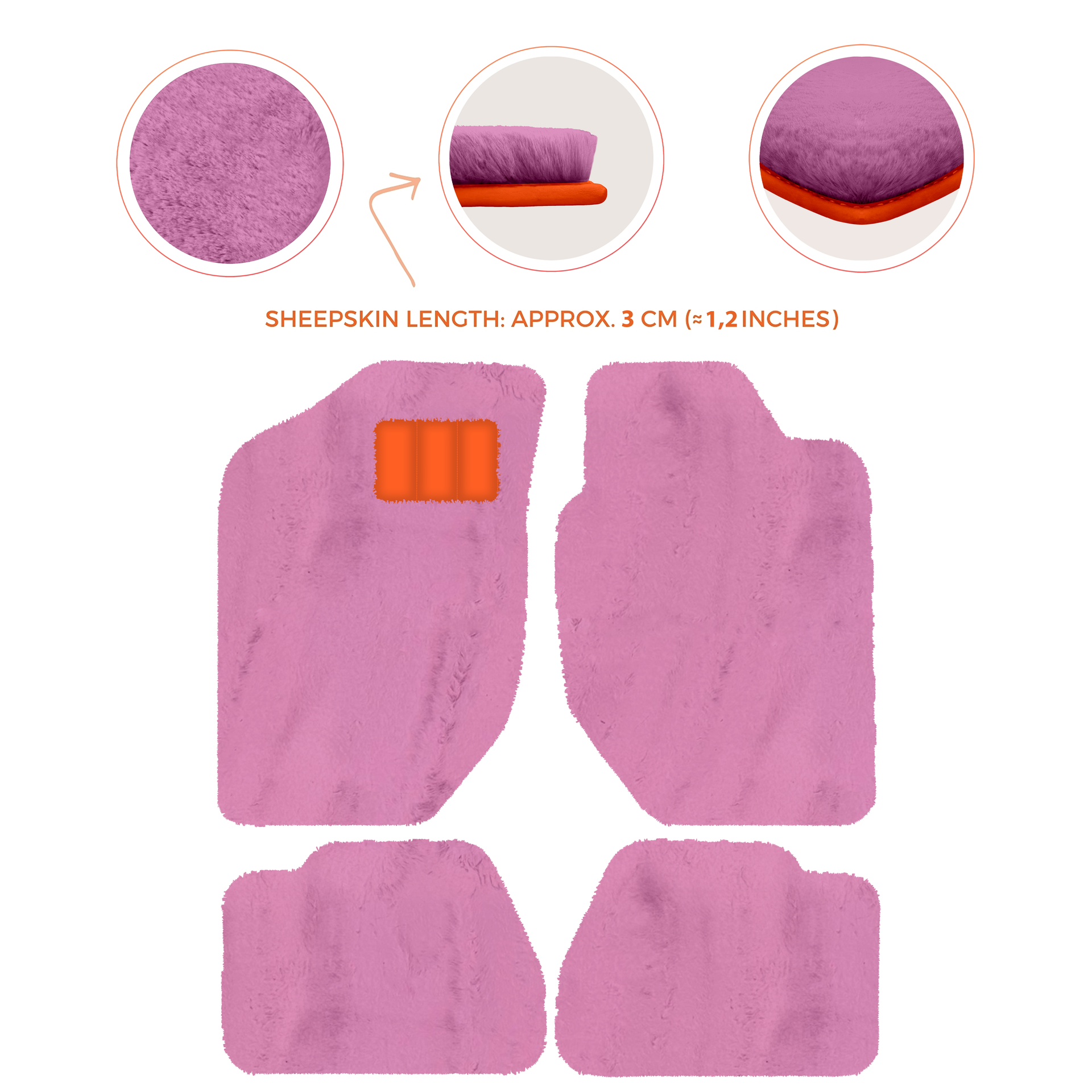 Luxury Sheepskin Floor Mats for Land Rover Discovery Sport (2015-2019)