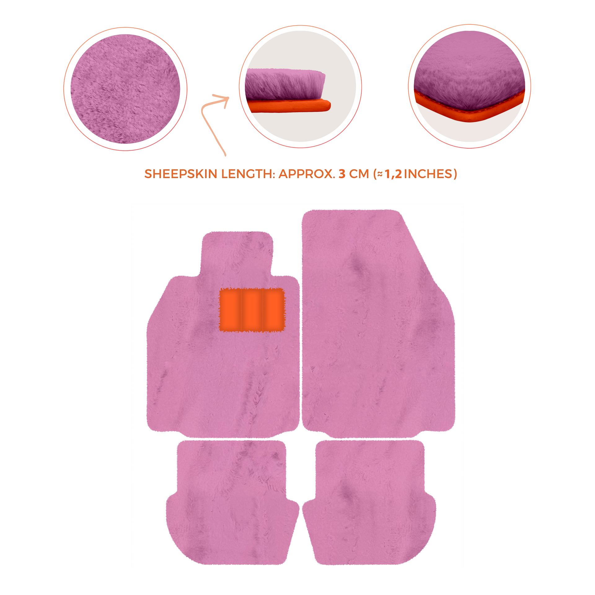 Premium Luxury Sheepskin Floor Mats for Porsche 911 (2004-2012)