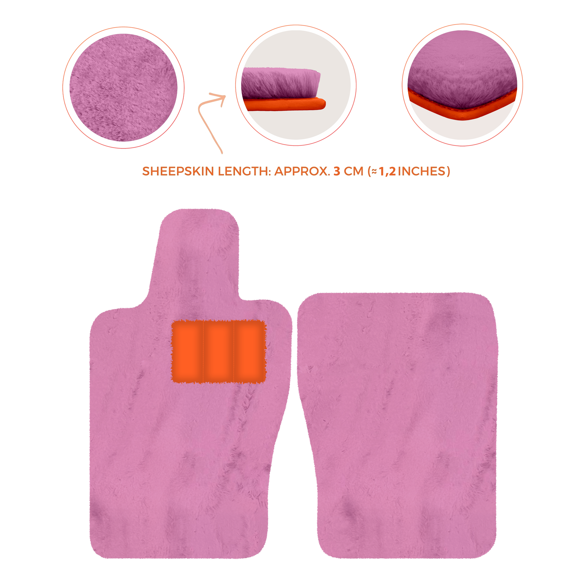 Premium Sheepskin Floor Mats for Aston Martin V8 Vantage (2019-2025)