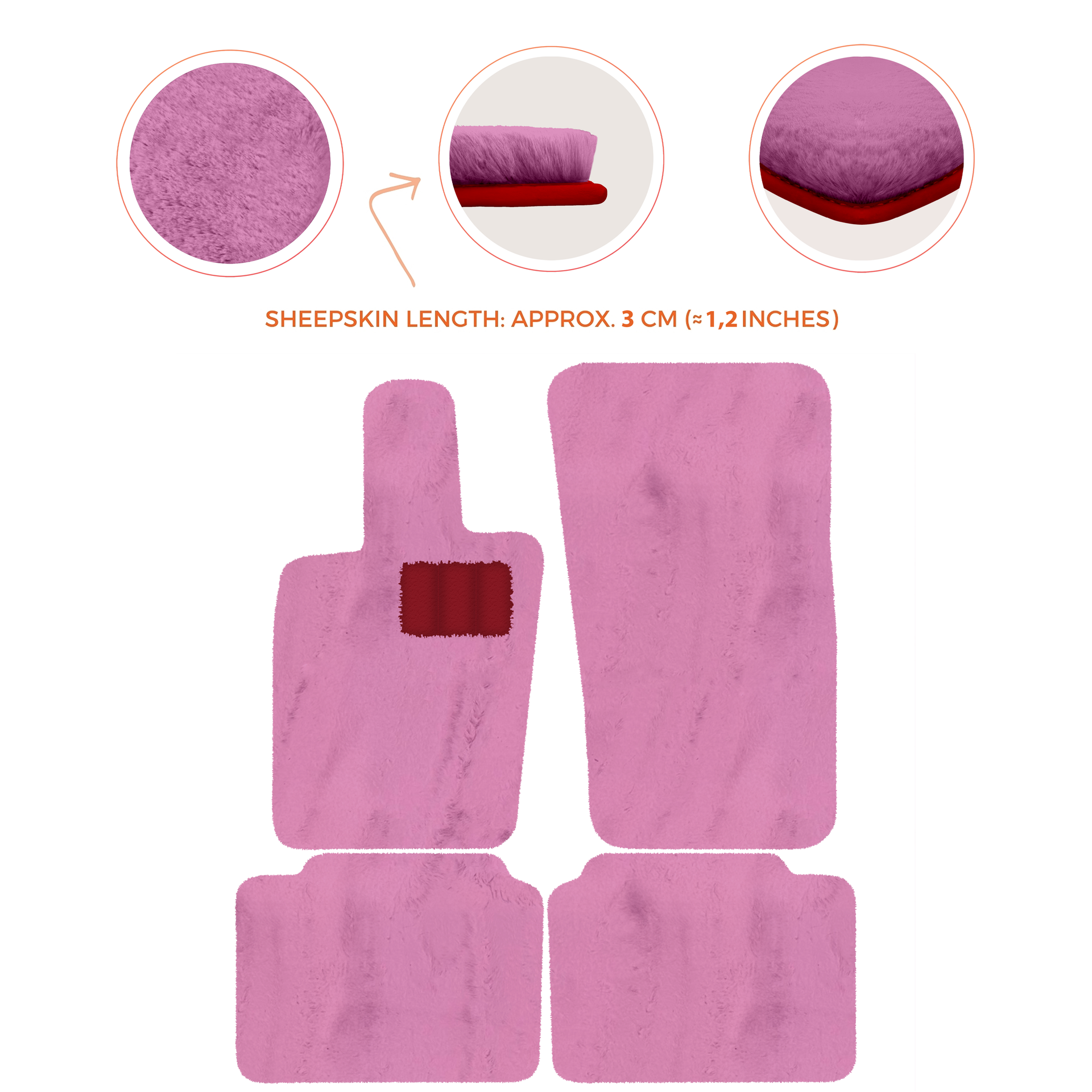 Luxury Sheepskin Floor Mats for Porsche Panamera (2017-2023)