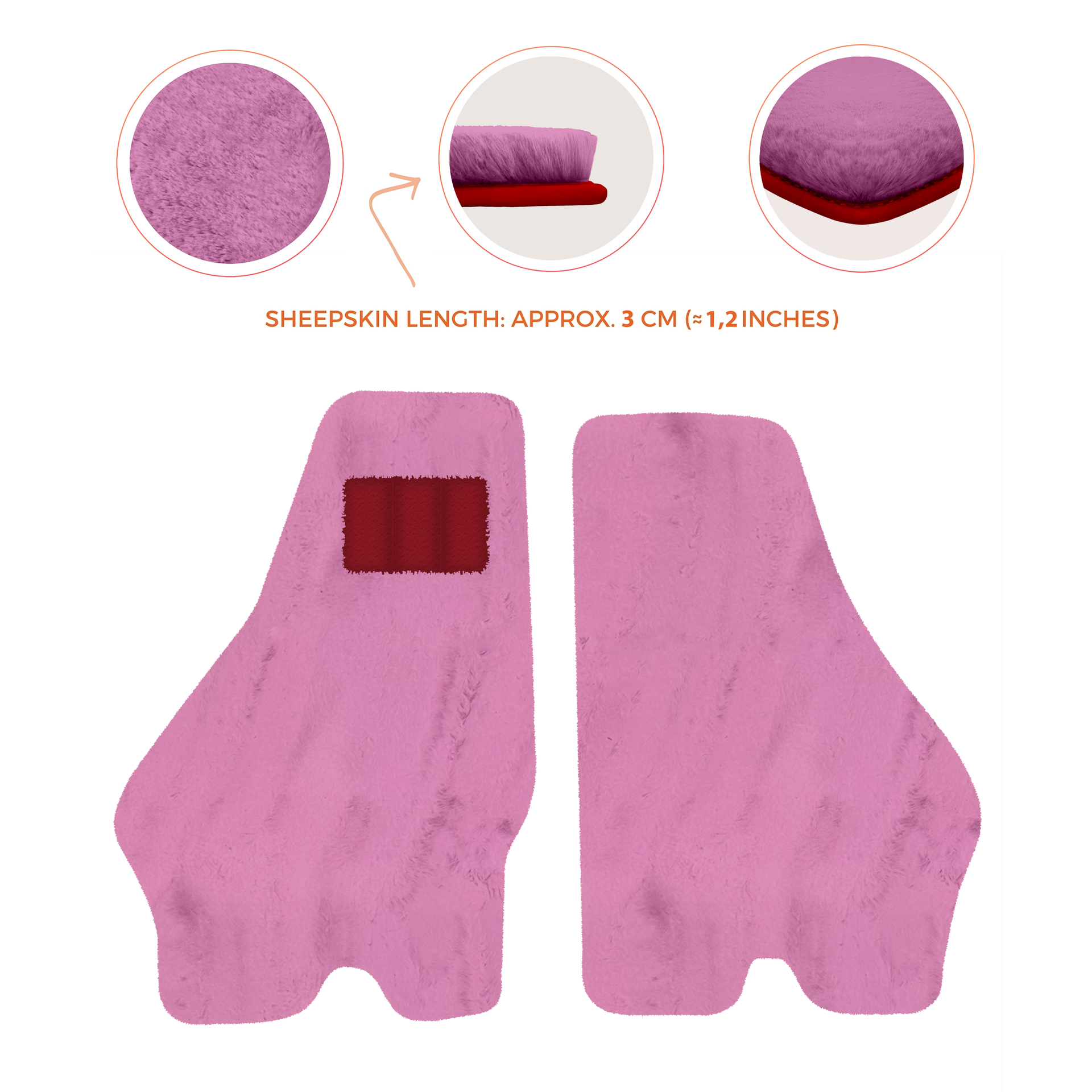 Luxury Sheepskin Floor Mats for Lamborghini Urus (2018-2026)