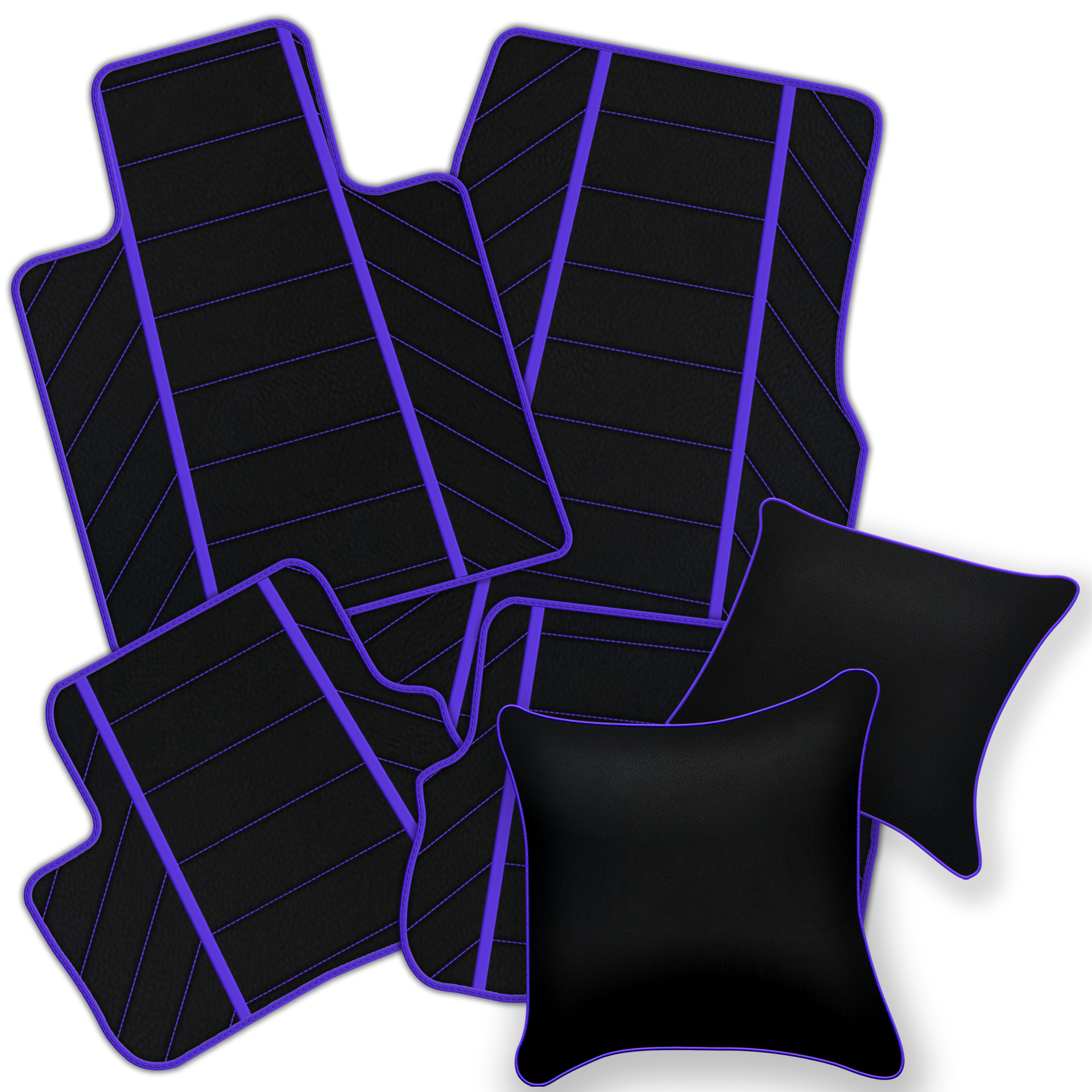 Luxury Black Leather Floor Mats for Rolls Royce Dawn 2016-2023