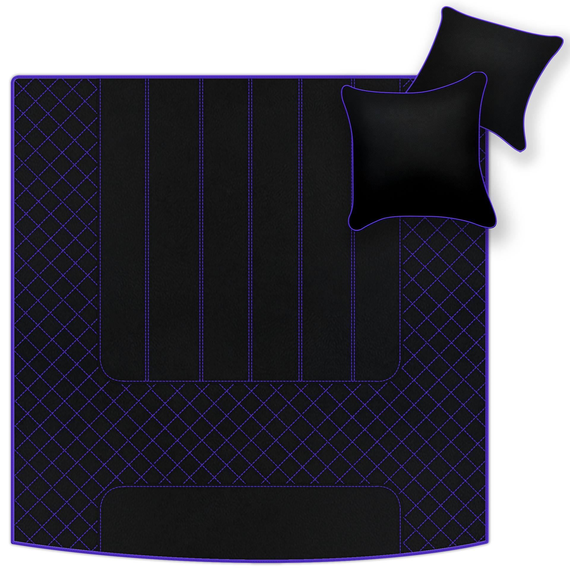 Tappetini per auto in pelle personalizzabili con motivo esagonale intrecciato per Bentley Red Label RL (1998-2009) - AutoWin