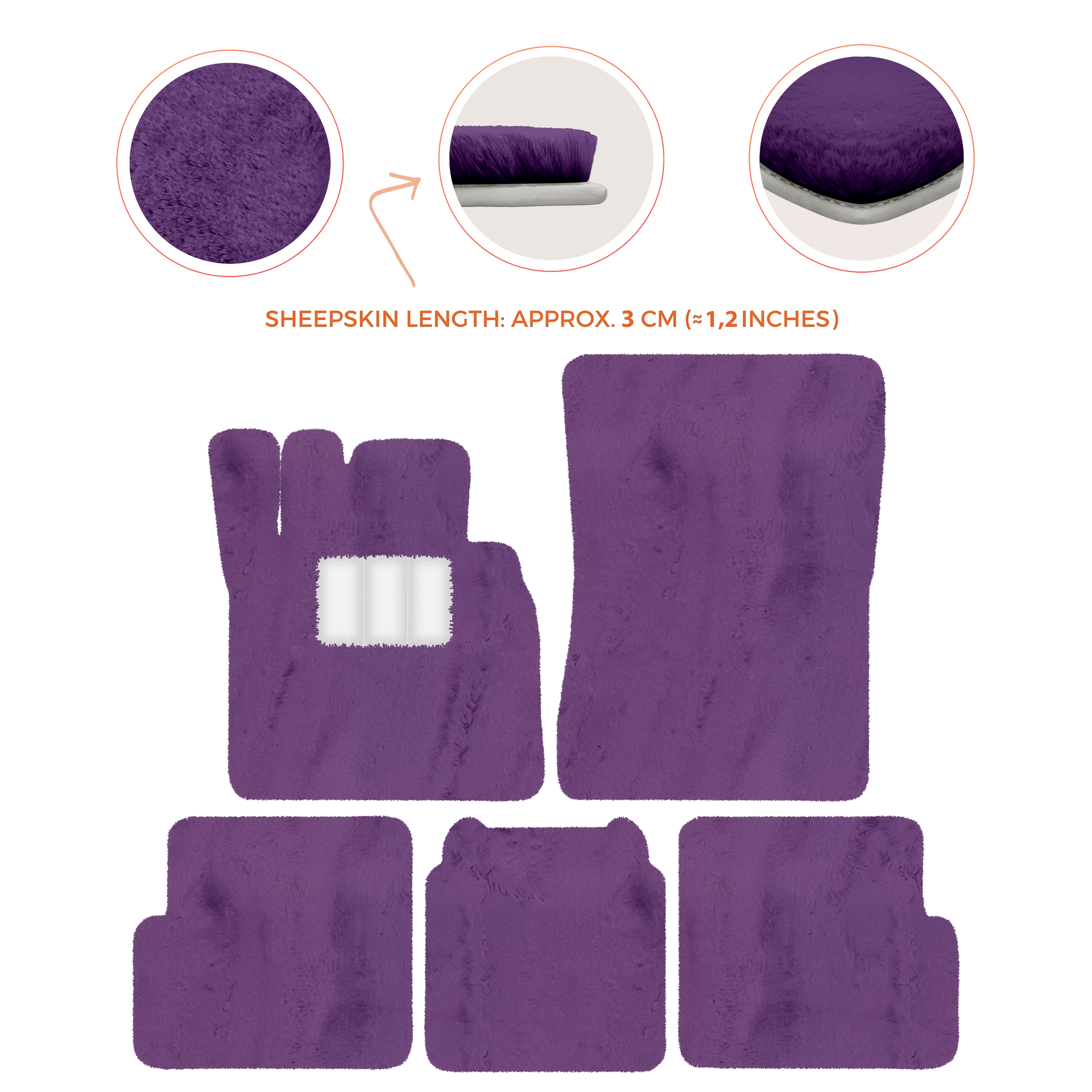 Premium Sheepskin Floor Mats for Ferrari 296 GTS (2022-2025)