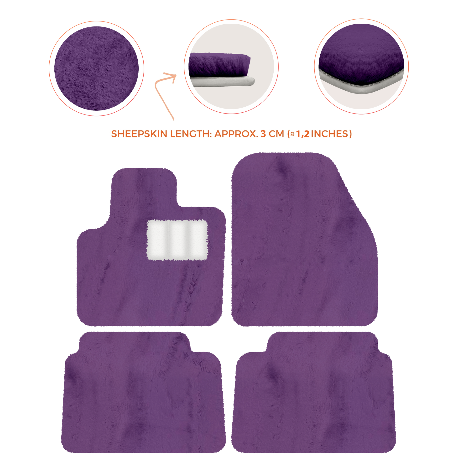 Luxury Sheepskin Floor Mats for Land Rover Discovery Sport (2015-2019)