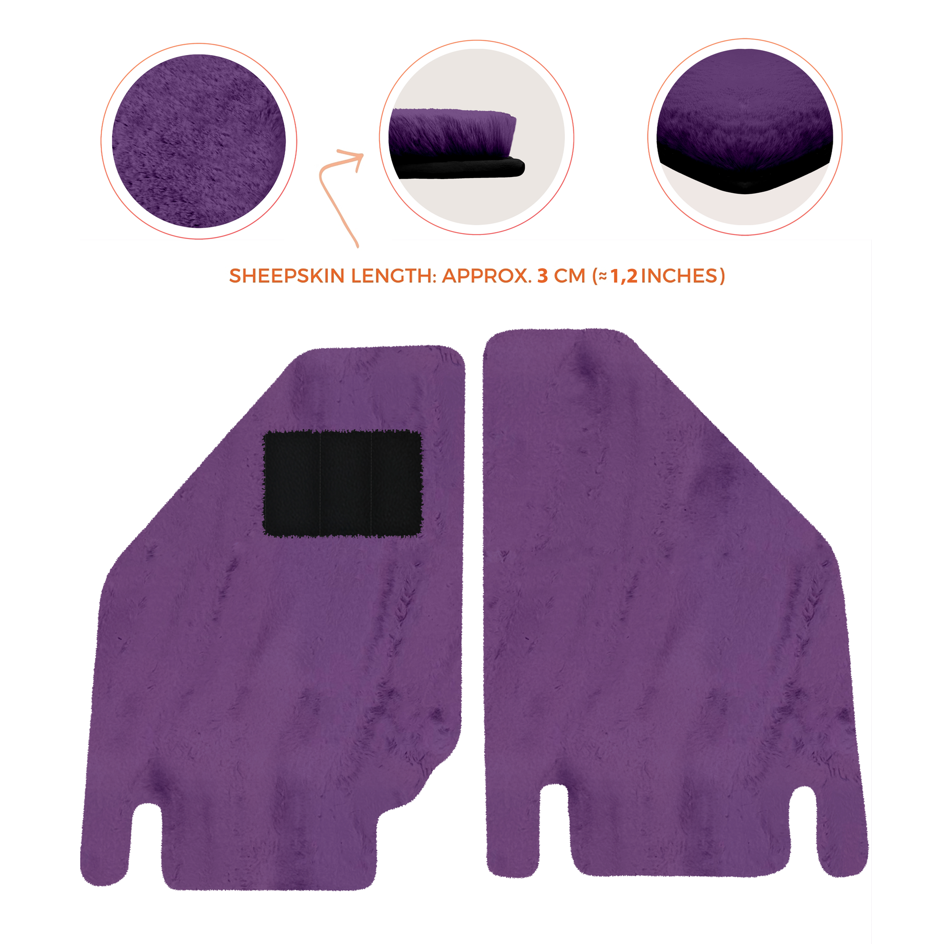 Premium Sheepskin Floor Mats for Ferrari Purosangue (2023-2024)