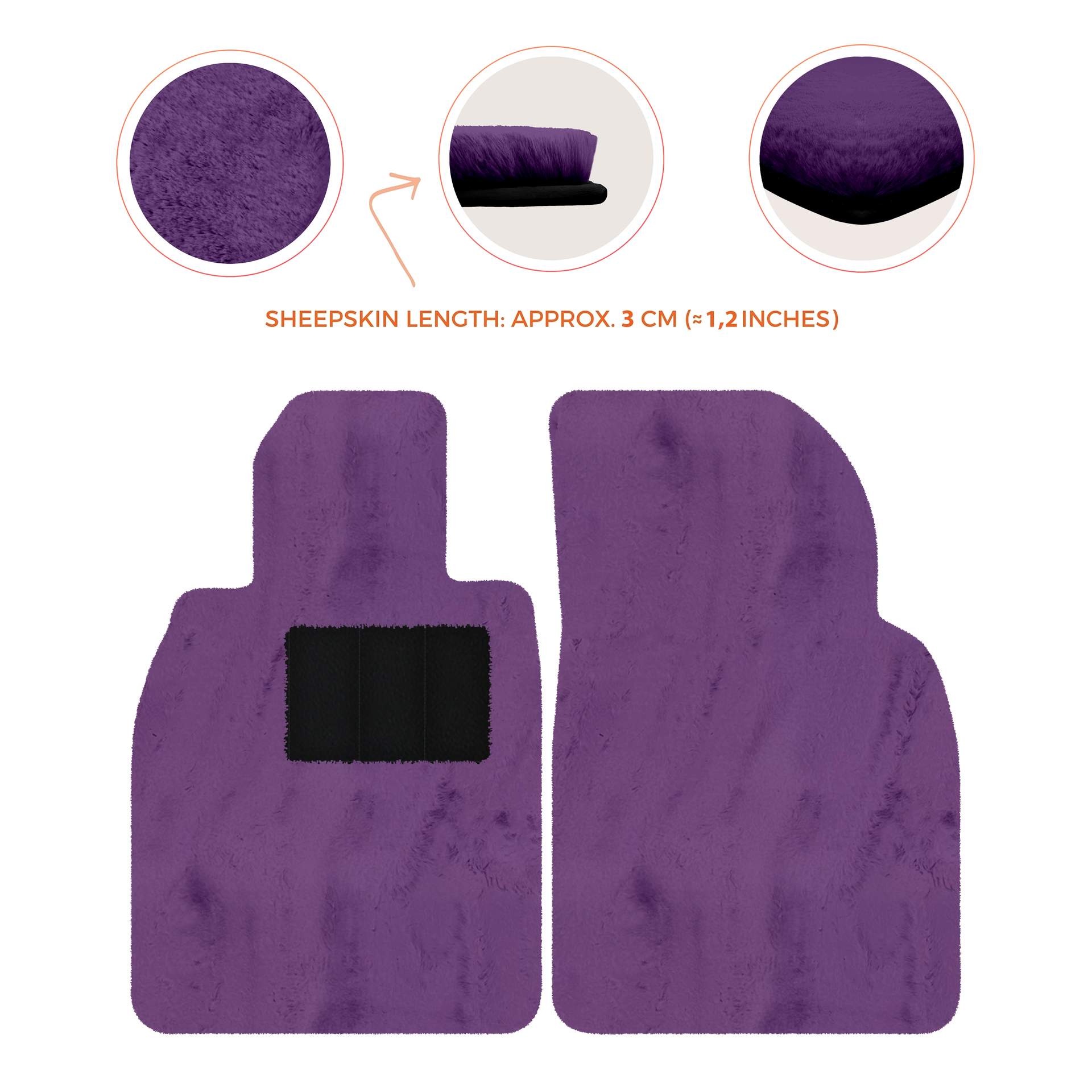 Premium Sheepskin Floor Mats for Porsche Cayenne (2018-2023)