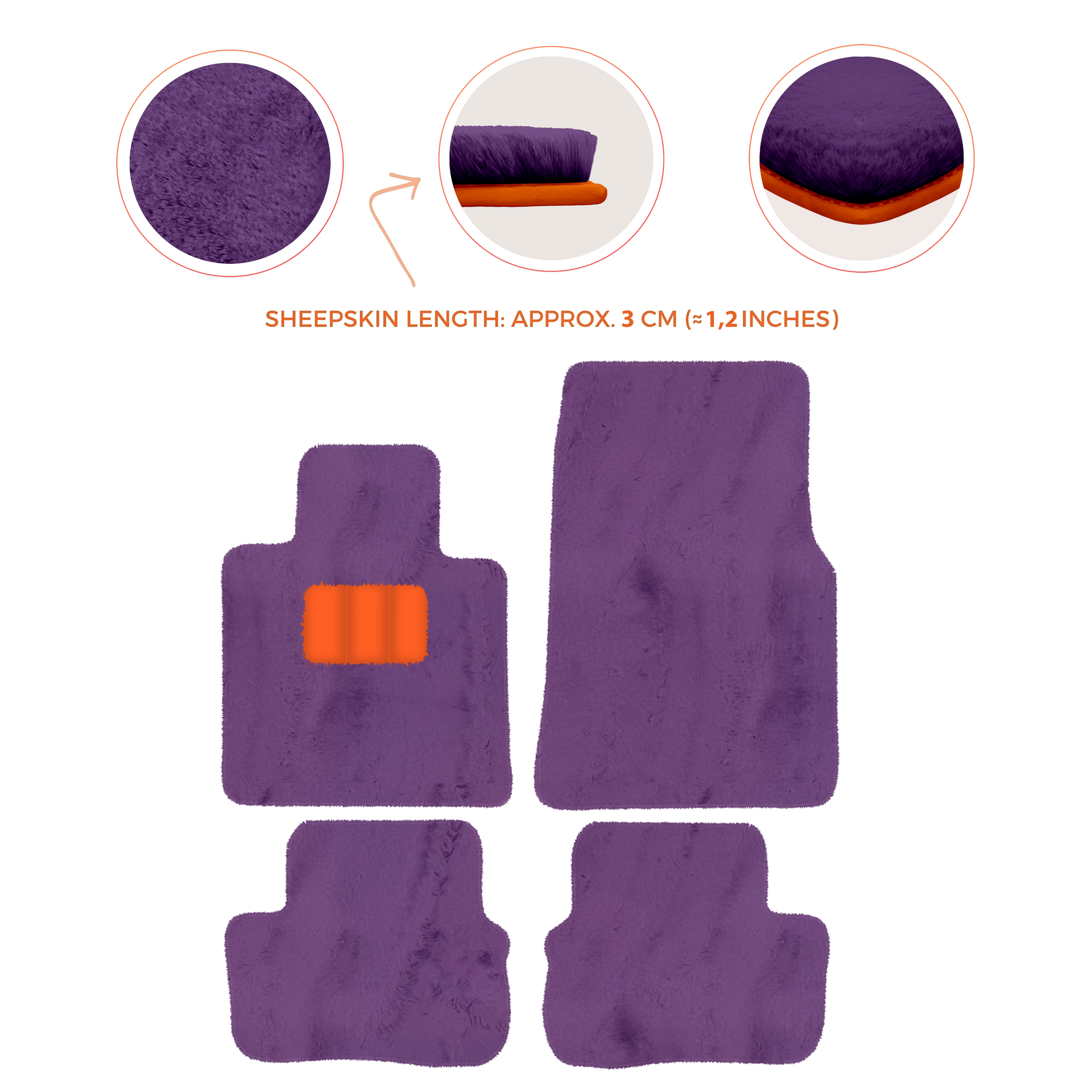 Premium Sheepskin Floor Mats for Rolls-Royce Cullinan (2018-2025)