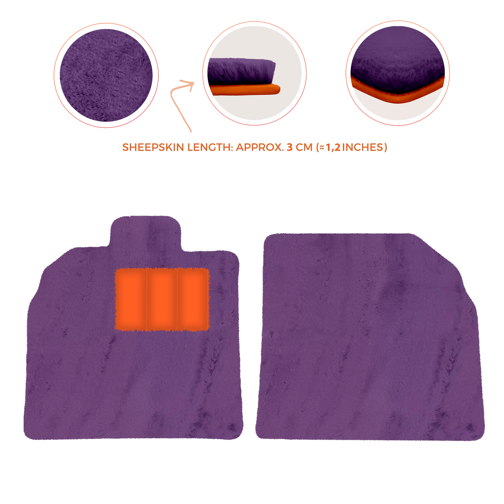 Customizable Black Floor Mats for Lamborghini Aventador SV | Orange Edition - AutoWin.EU