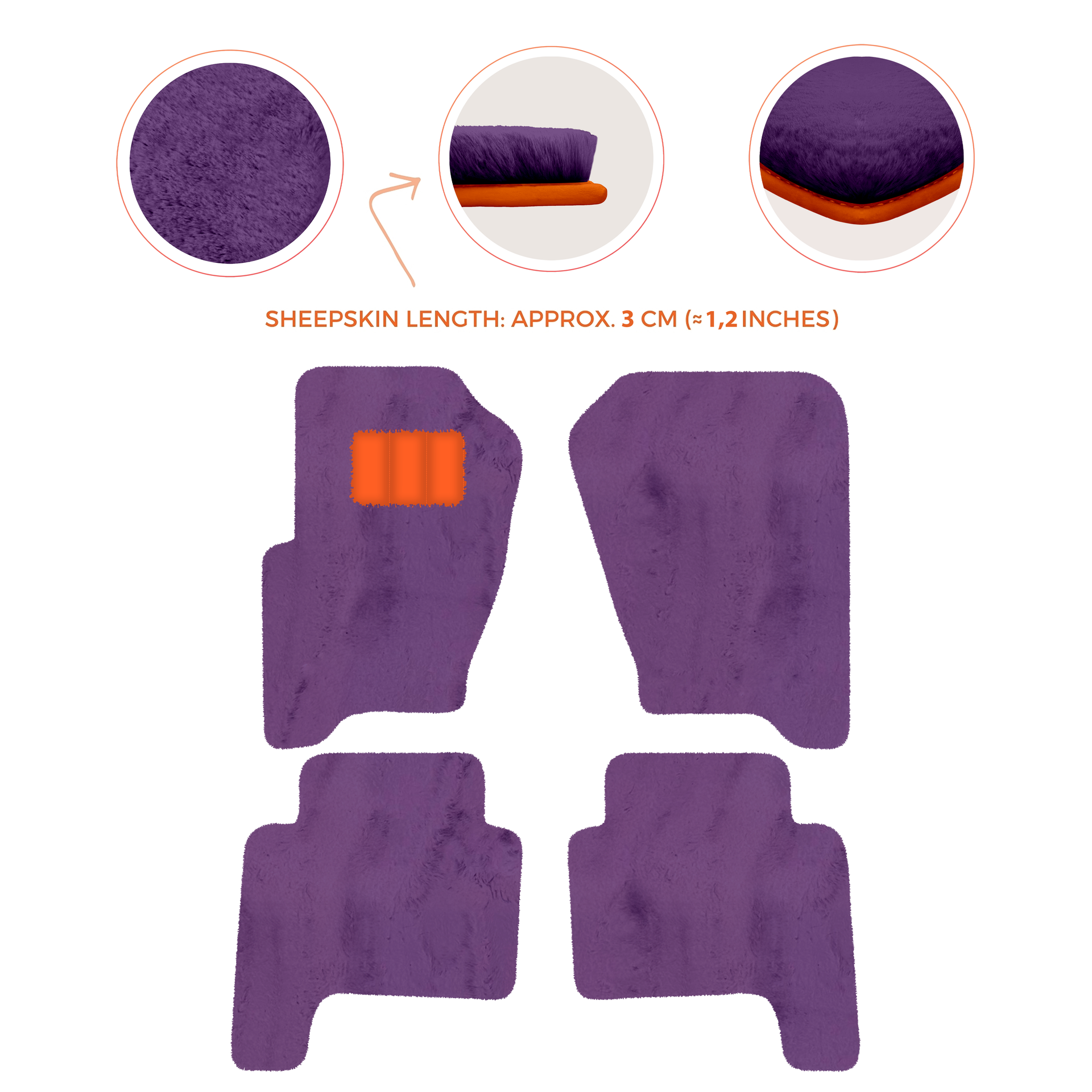 Luxury Sheepskin Floor Mats for Land Rover Discovery (2017-2026)