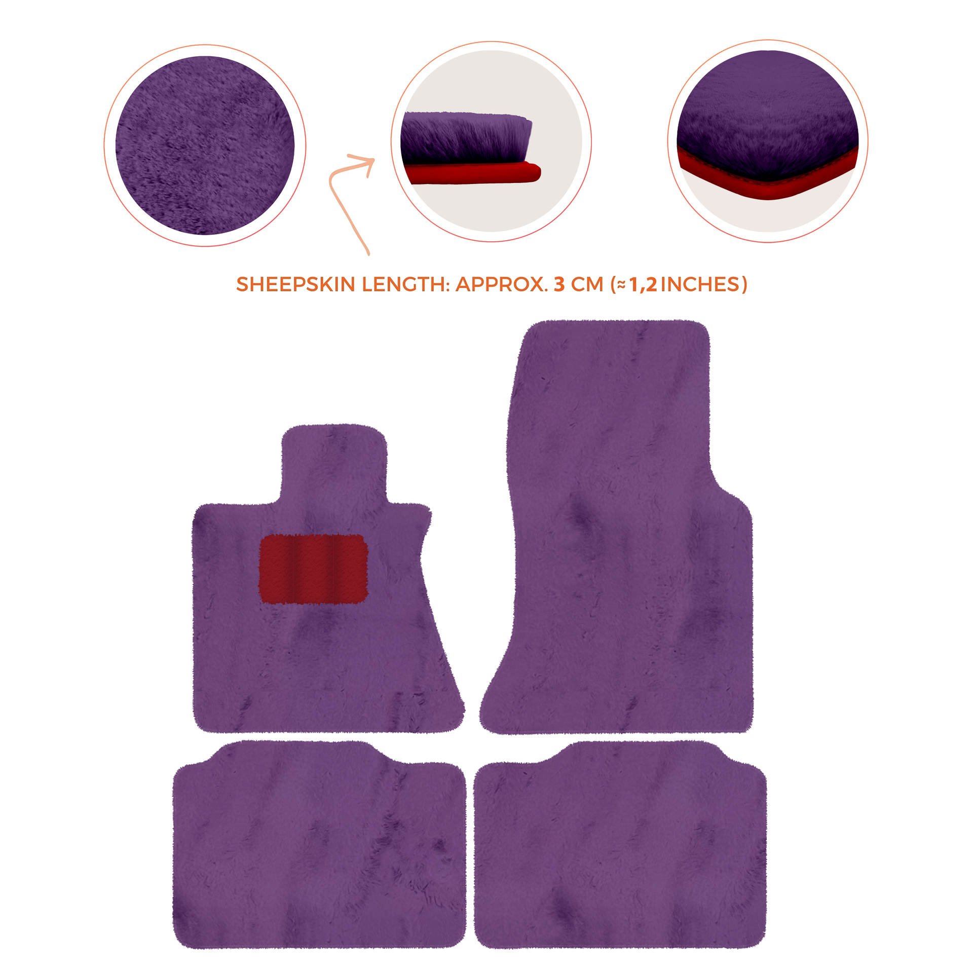 Premium Sheepskin Floor Mats for Rolls-Royce Phantom Sedan (2003-2016)