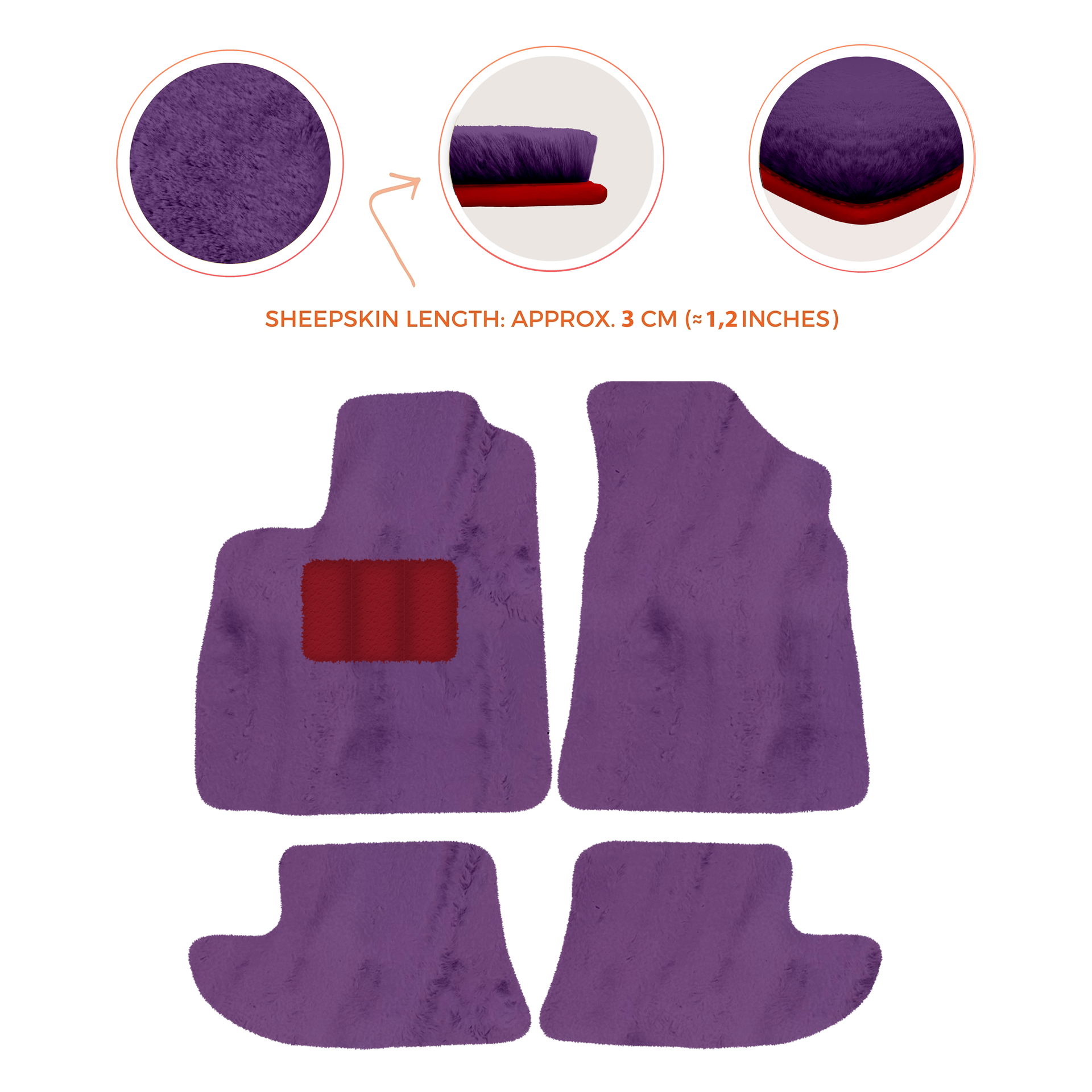 Premium Sheepskin Floor Mats for Bentley Continental GT (2003-2011)