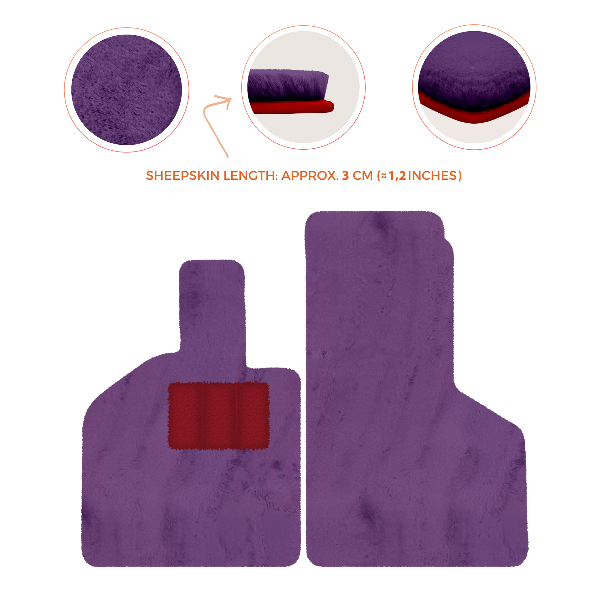 Luxury Sheepskin Floor Mats for Lamborghini Gallardo (2004-2014)