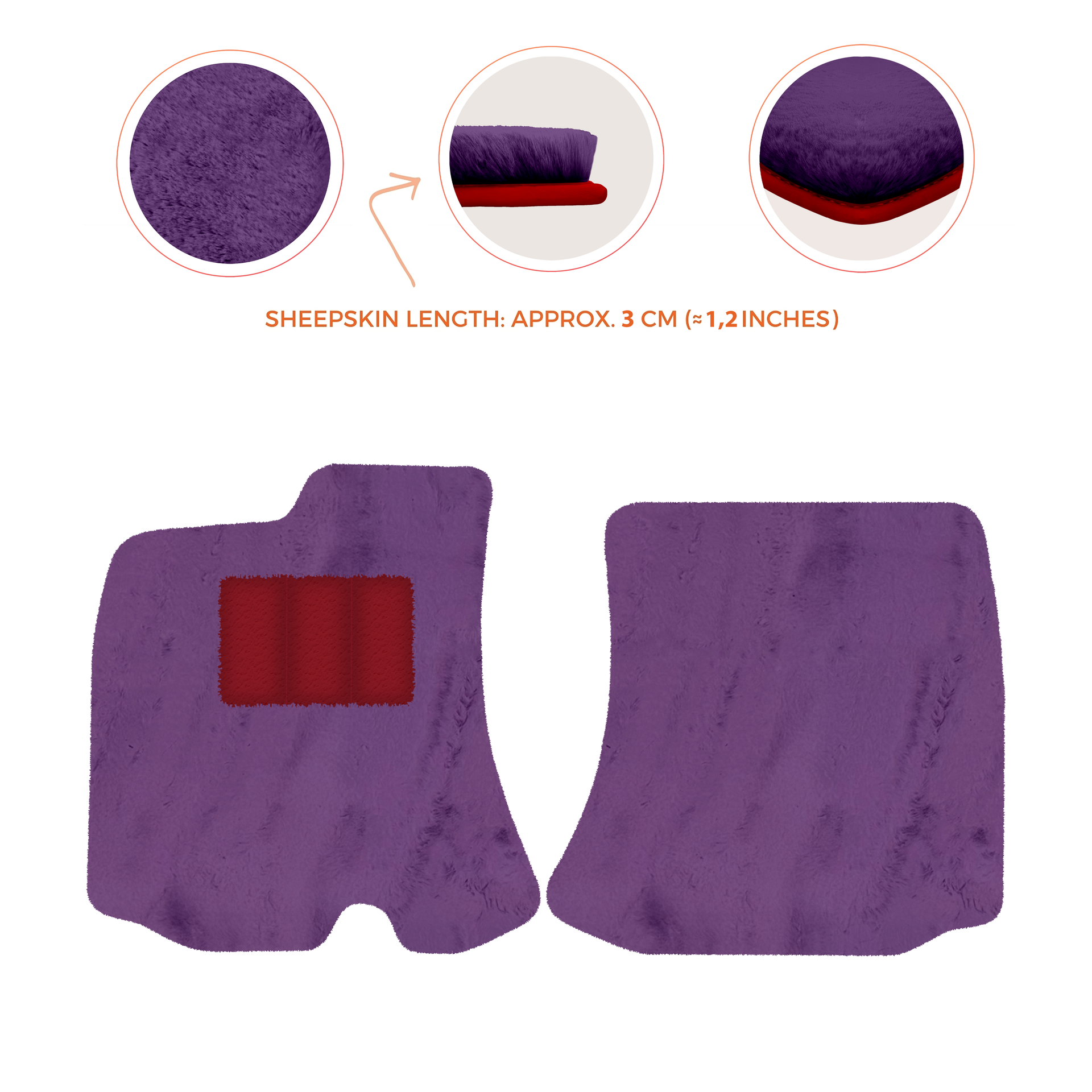 Premium Sheepskin Floor Mats for Bentley Arnage RL (1998-2009)