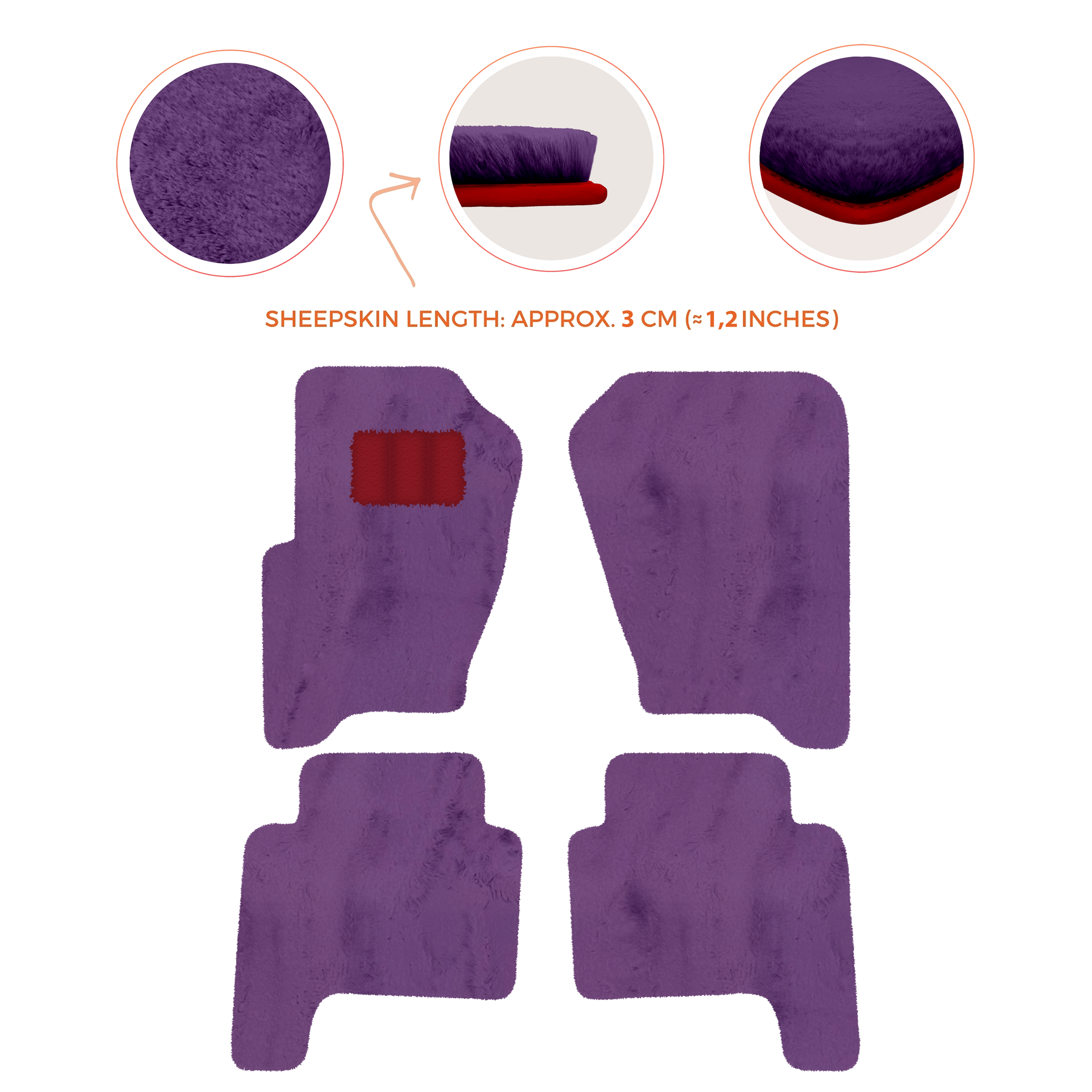 Luxury Sheepskin Floor Mats for Land Rover Discovery (2017-2026)