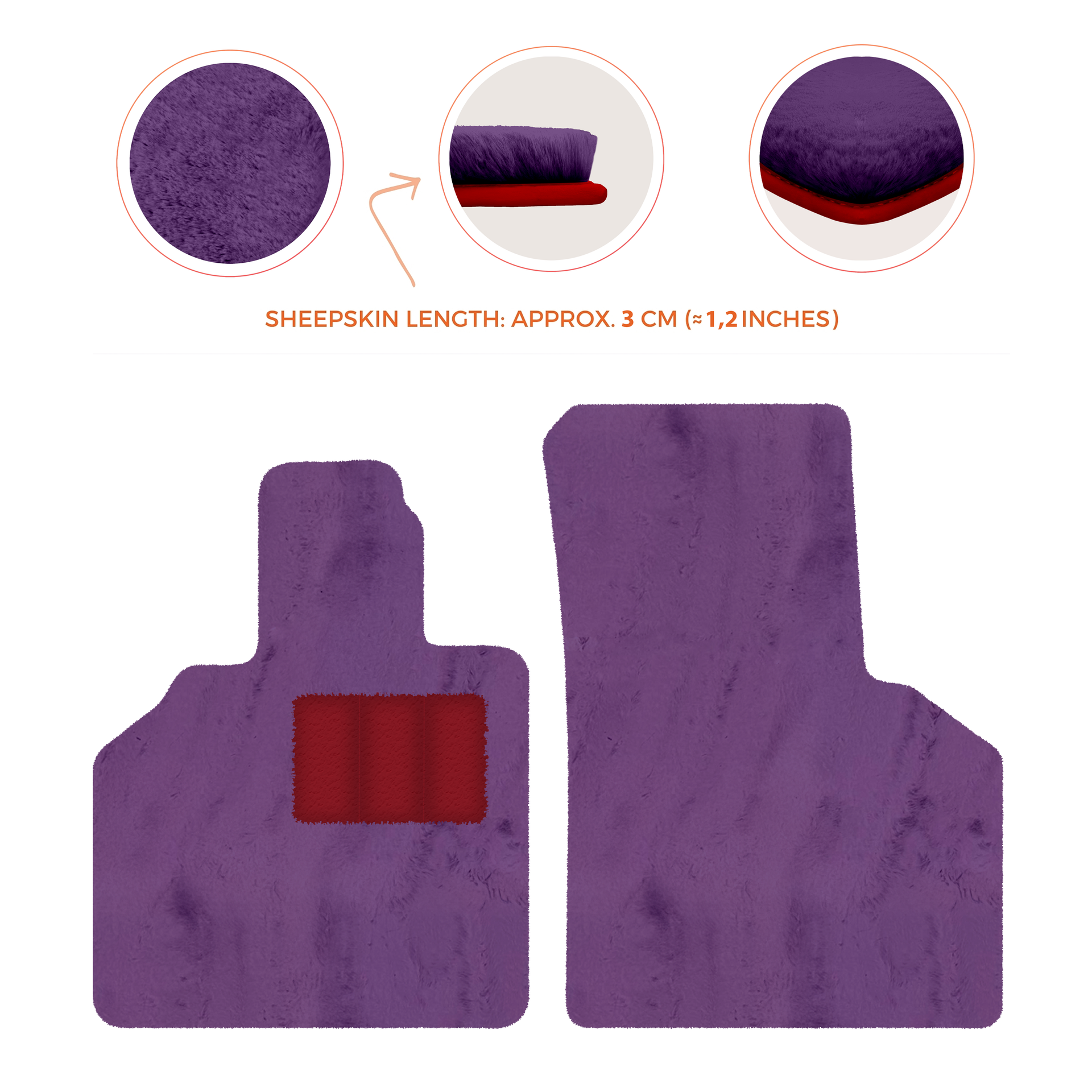 Premium Sheepskin Floor Mats for Lamborghini Aventador (2012-2022)