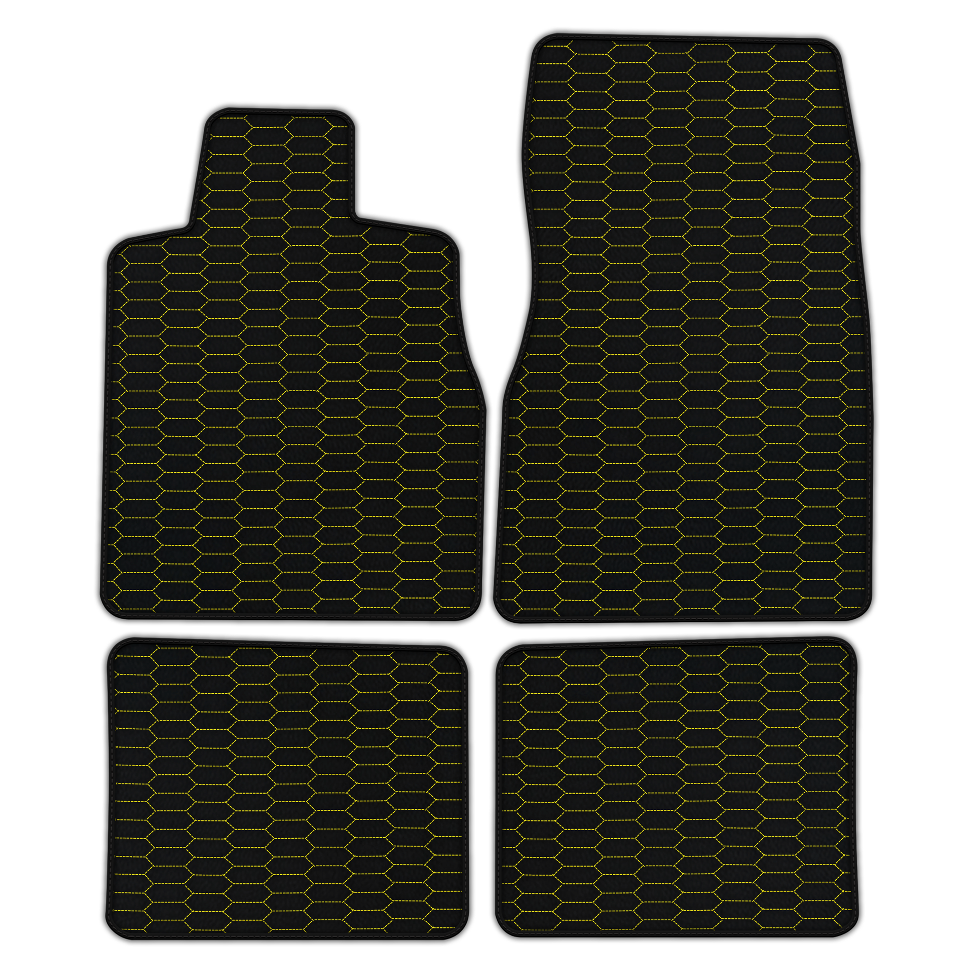 Customizable Leather Floor Mats with Raptor Hex Pattern for Fisker Karma (2011-2012)