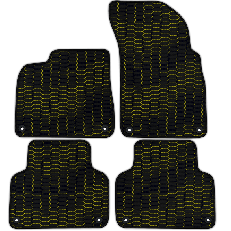 Customizable Leather Floor Mats with Raptor Hex Pattern for Audi Q7 4M (2015-2019)