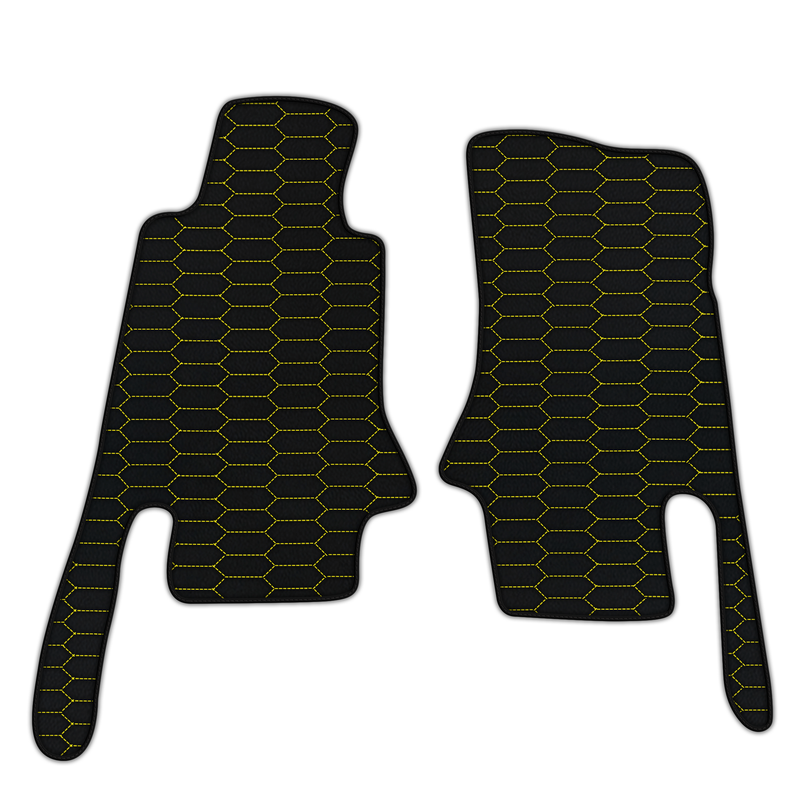 Tappetini in pelle personalizzabili con motivo esagonale Raptor per Chevrolet Corvette C5 (1997-2004)